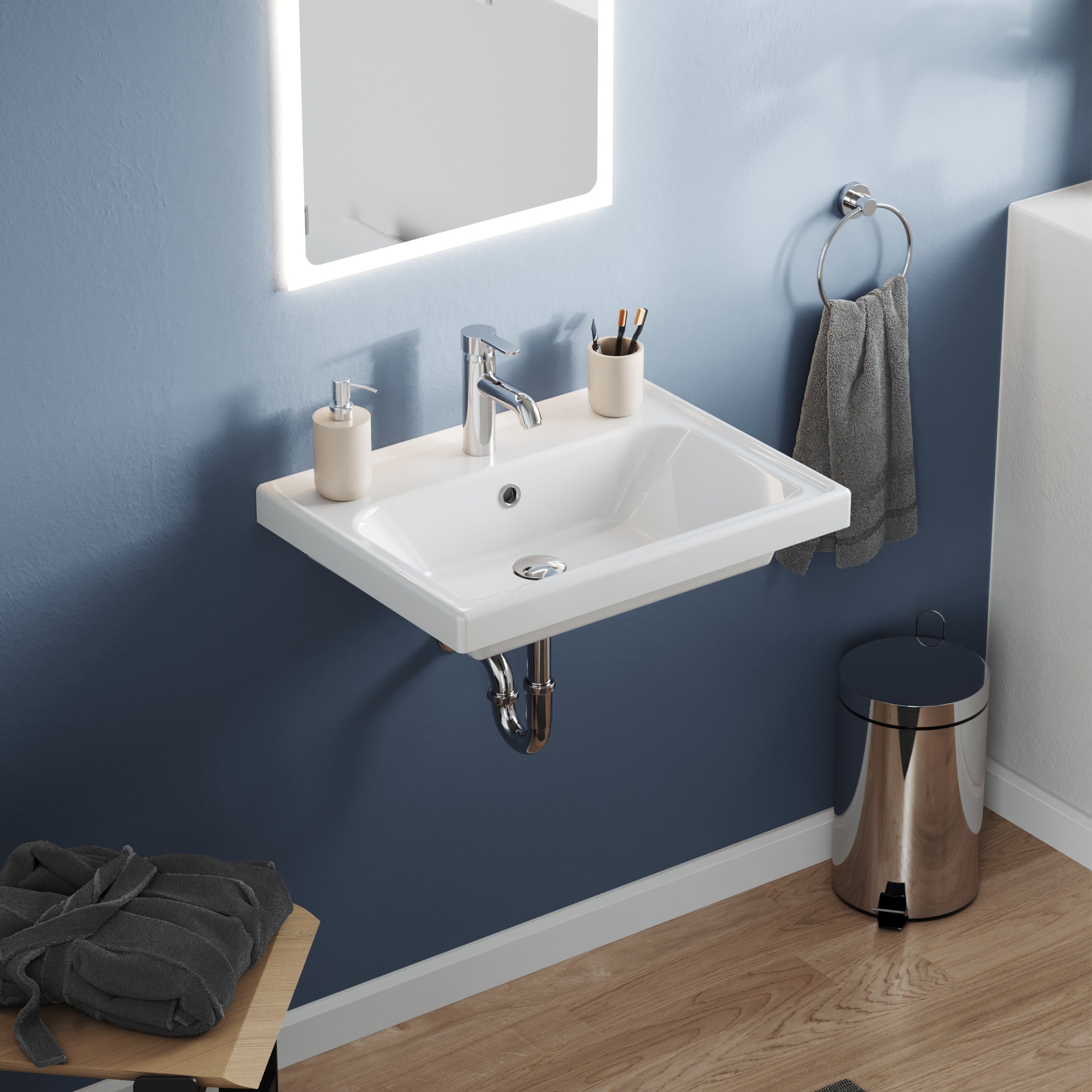 Turkuaz Frame Lavabo 60 x 45  cm.beyaz | VB015H82U00