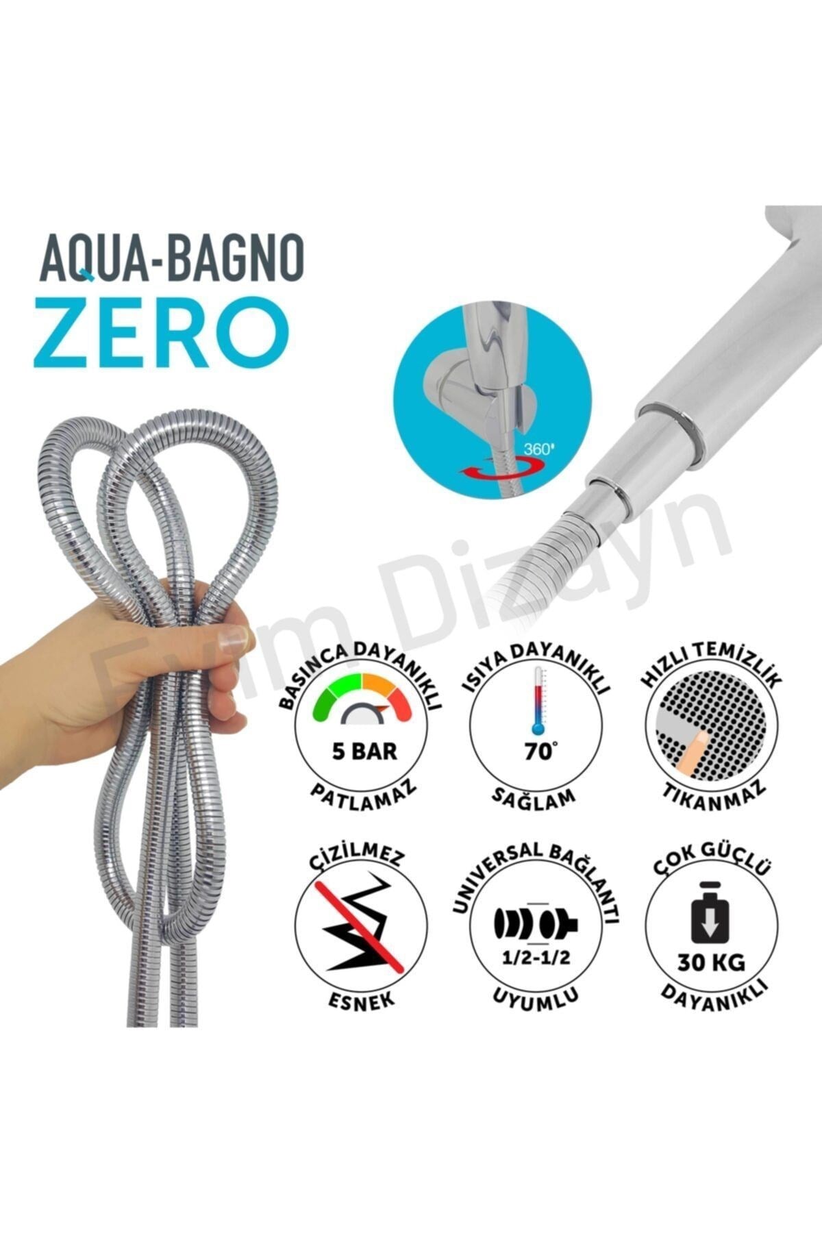 Zero El Duşu - Duş Spirali Hortumu Set - 2 Parça | 90.25.26.03