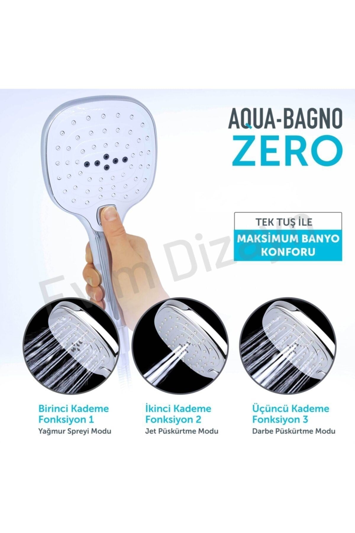 Zero El Duşu - Duş Spirali Hortumu Set - 2 Parça | 90.25.26.03