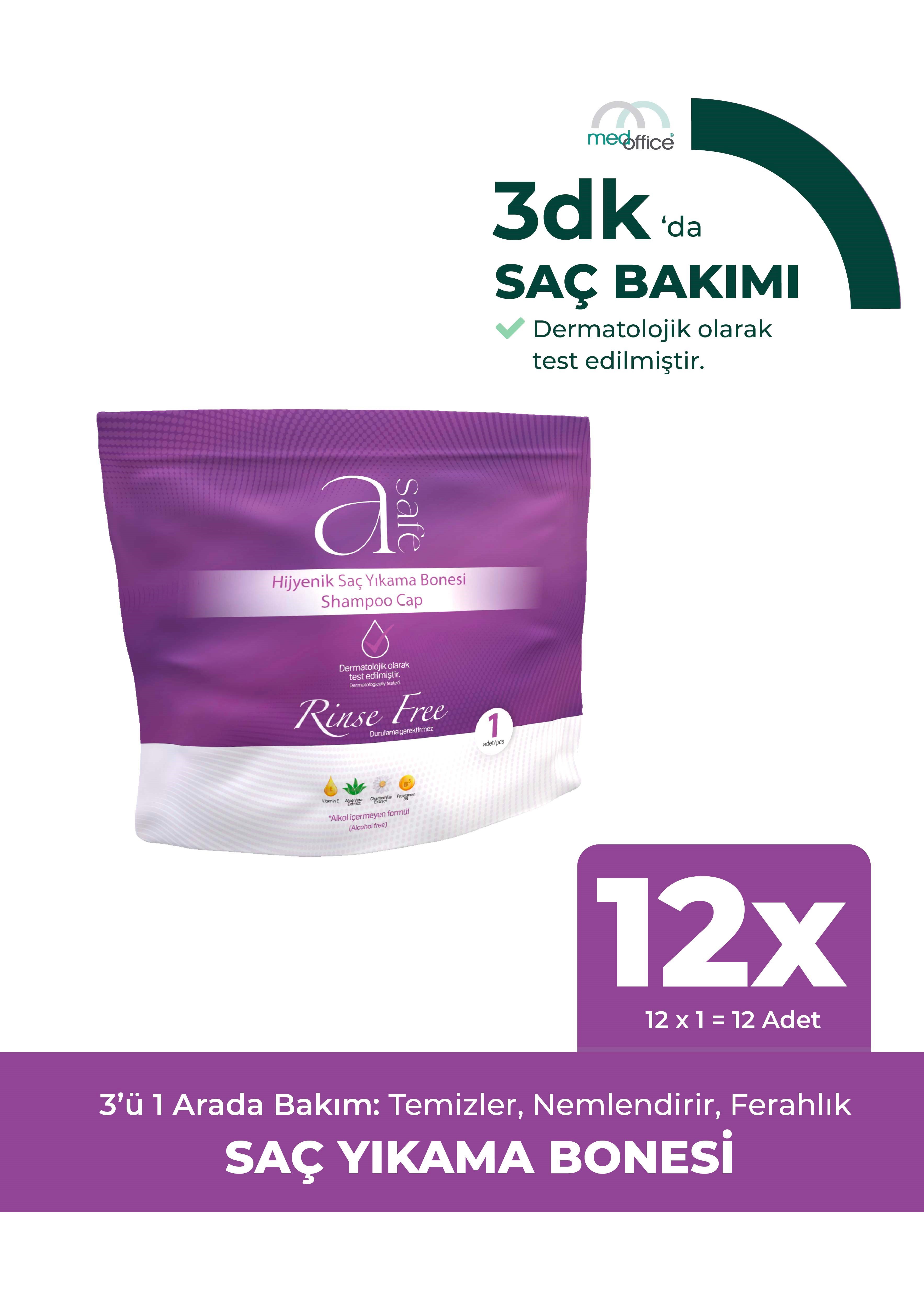 A-Safe Hijyenik Saç Yıkama Bonesi x 12 adet
