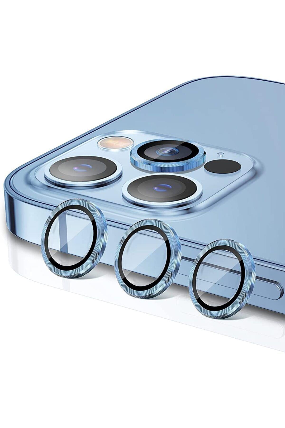 İPHONE 13 PRO KAMERA CAMI SET SIERRA MAVİ