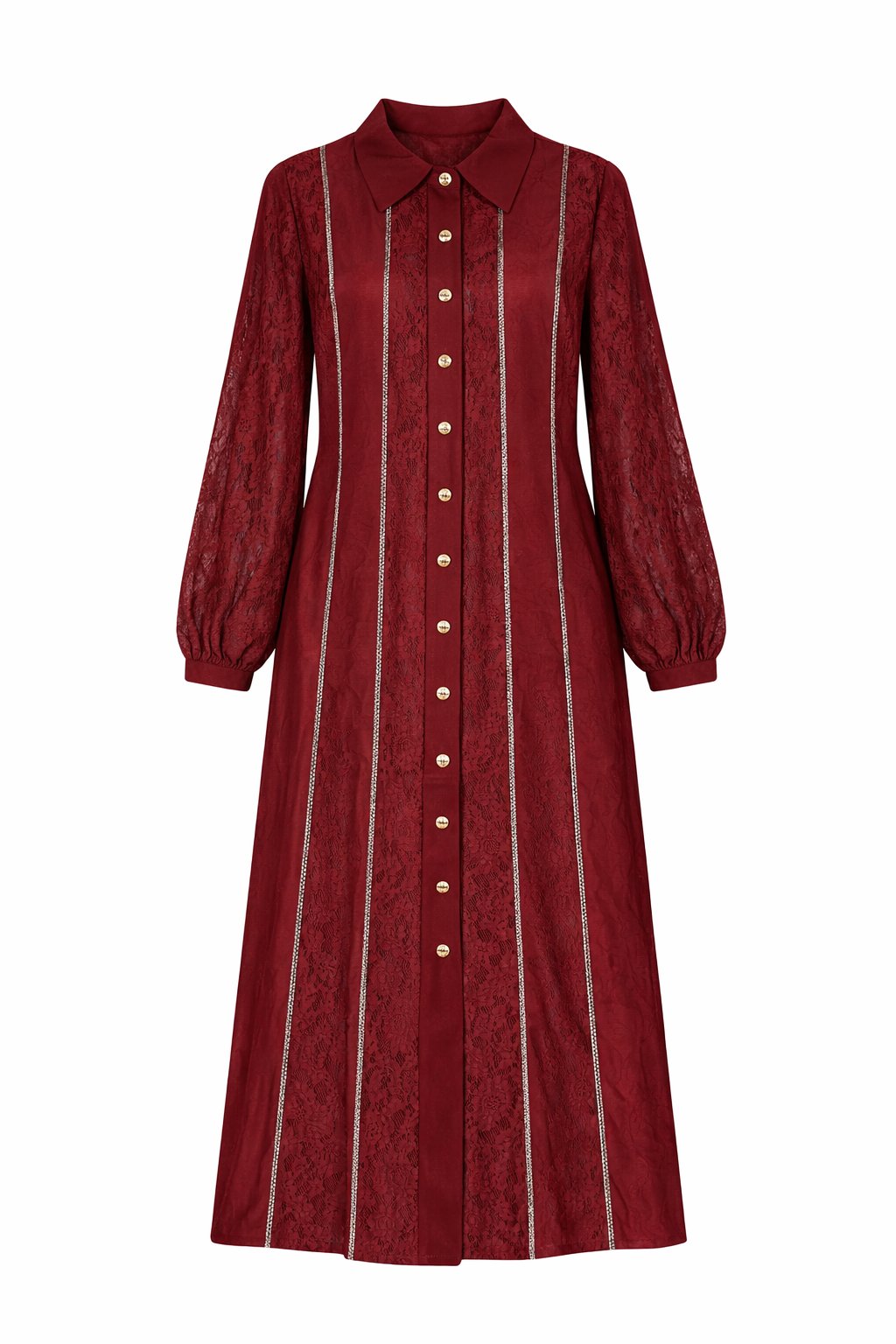 İthal Cherry Elbise I Bordo 