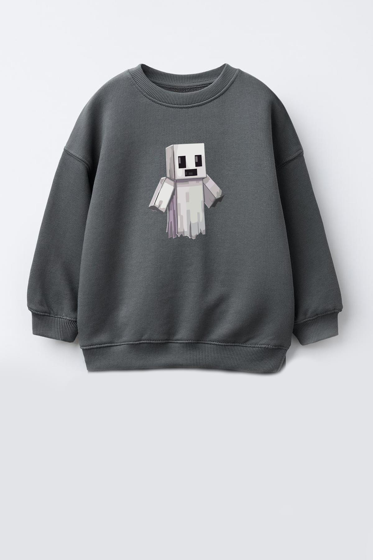 Erkek Çocuk Baskılı 3 İplik Kumaş Pamuklu Sweatshirt
