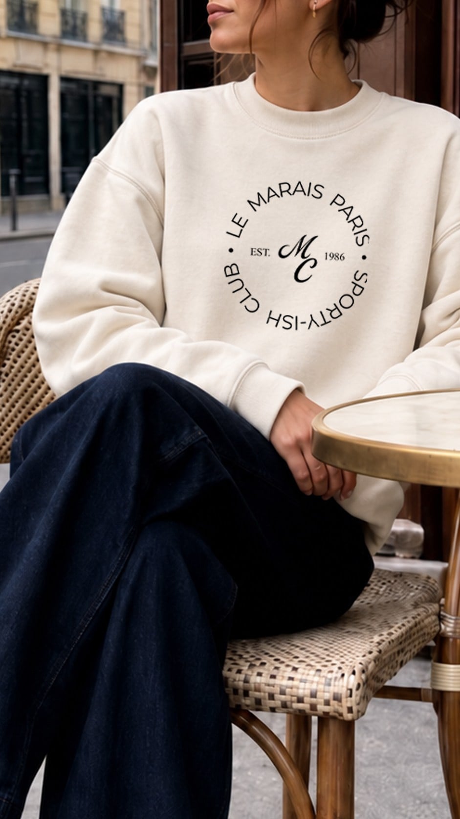 Kadın Premium Kumaş 3 İplik Şardonlu Baskılı Sweatshirt