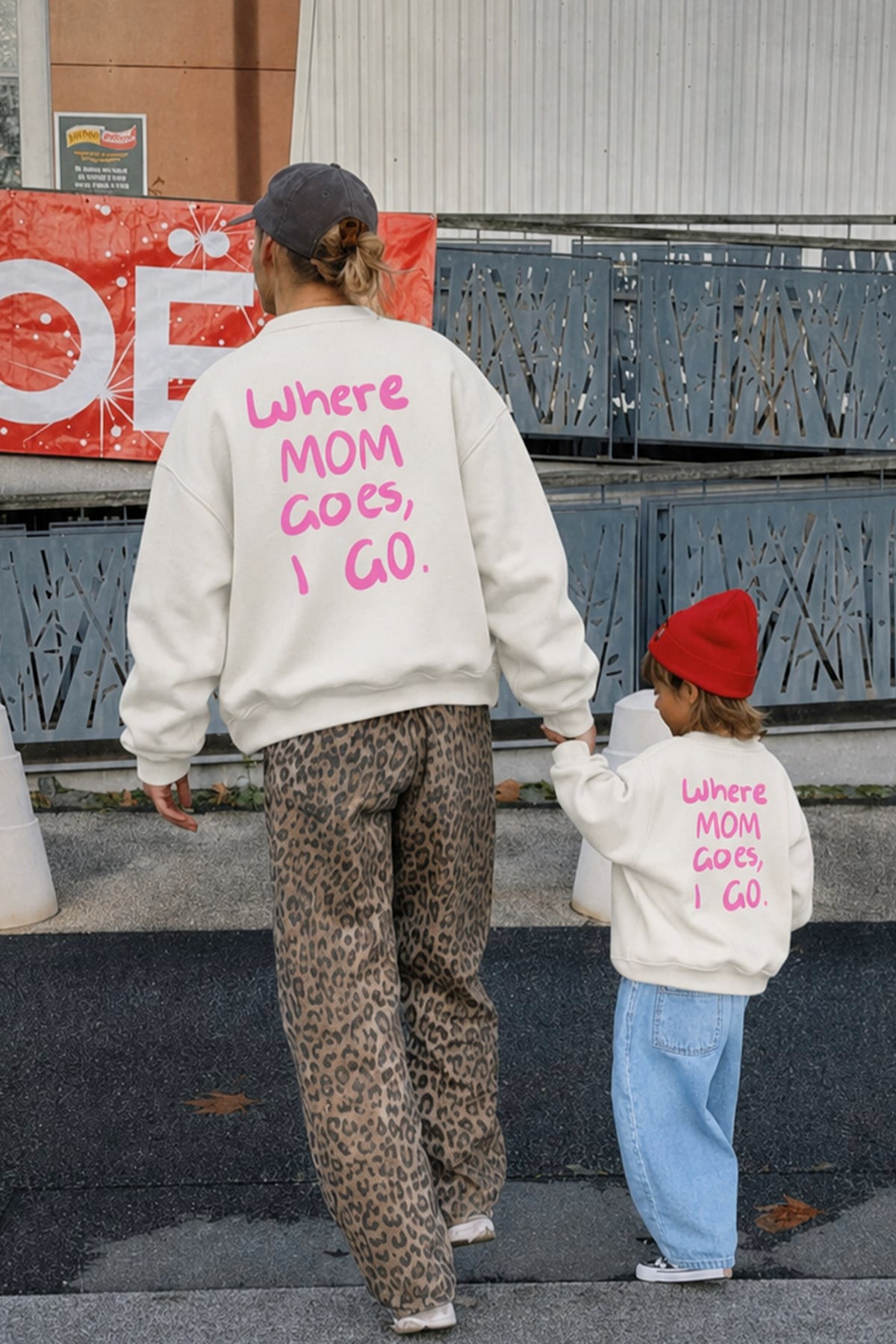 Kadın Premium Kumaş 3 İplik Şardonlu Sırt Baskılı Sweatshirt