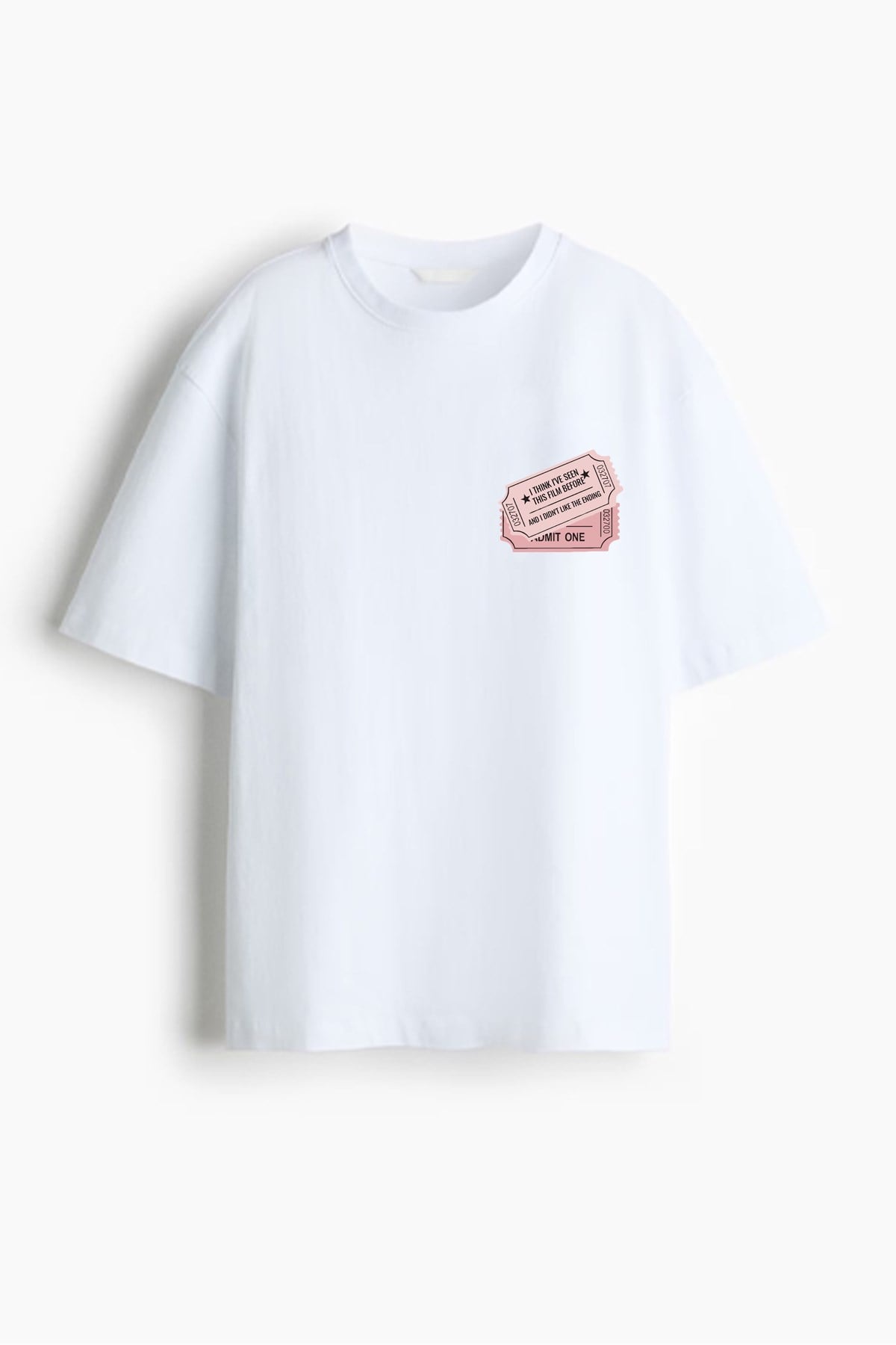 Kadın Premium Kumaş Baskılı Oversize T-shirt