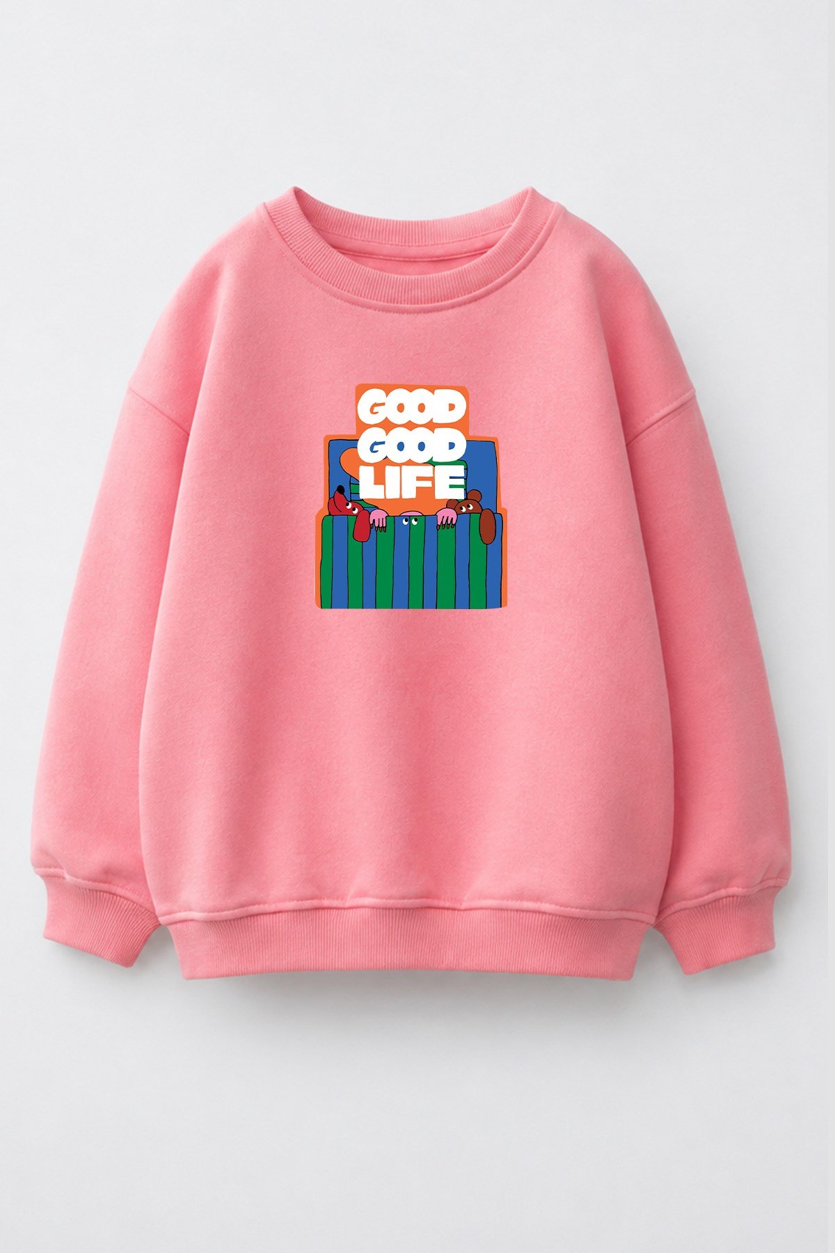 Unisex Çocuk 3 İplik Kumaş Pamuklu Baskılı Sweatshirt