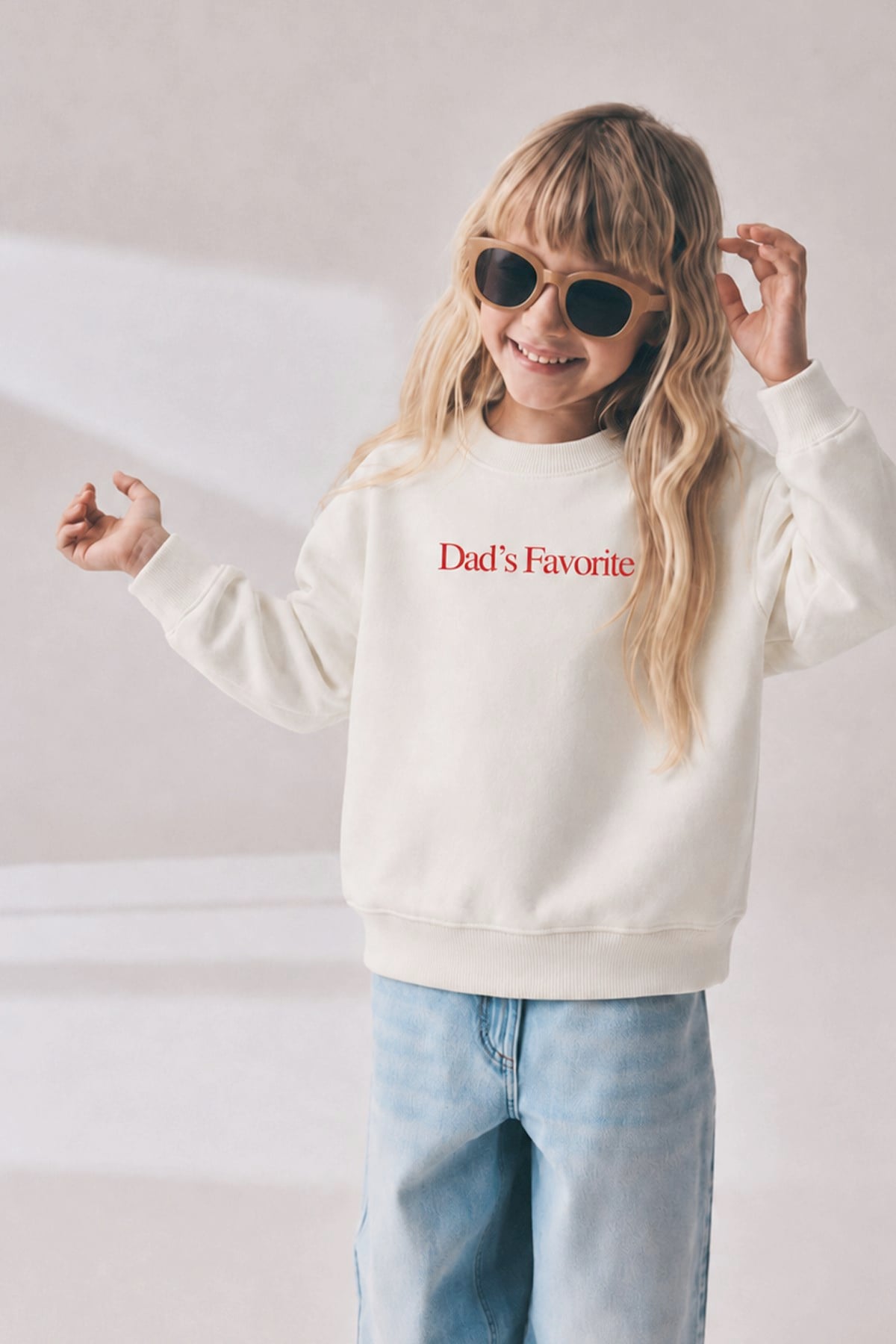 Unisex Çocuk 3 İplik Kumaş Slogan Baskılı Sweatshirt