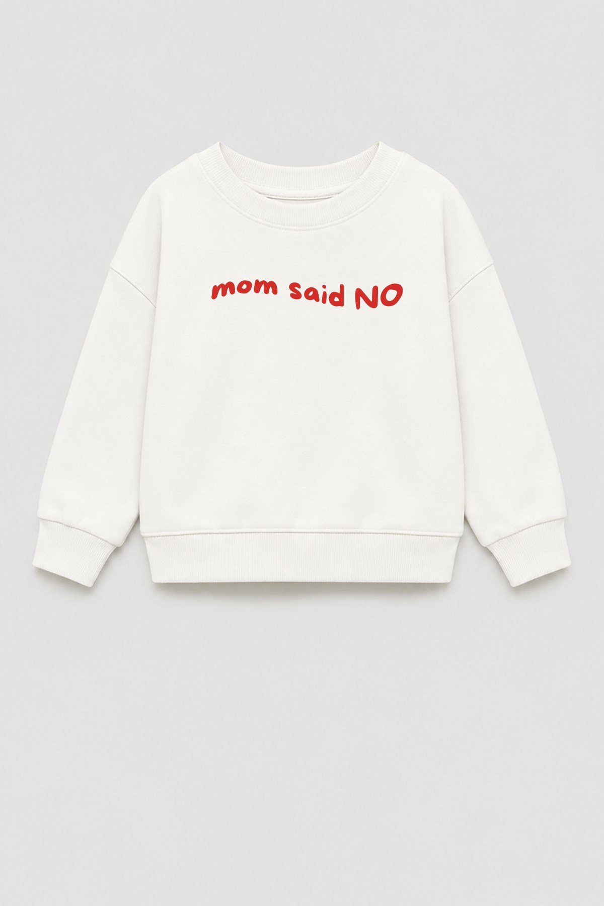 Unisex Çocuk 3 İplik Kumaş Slogan Baskılı Pamuklu Sweatshirt