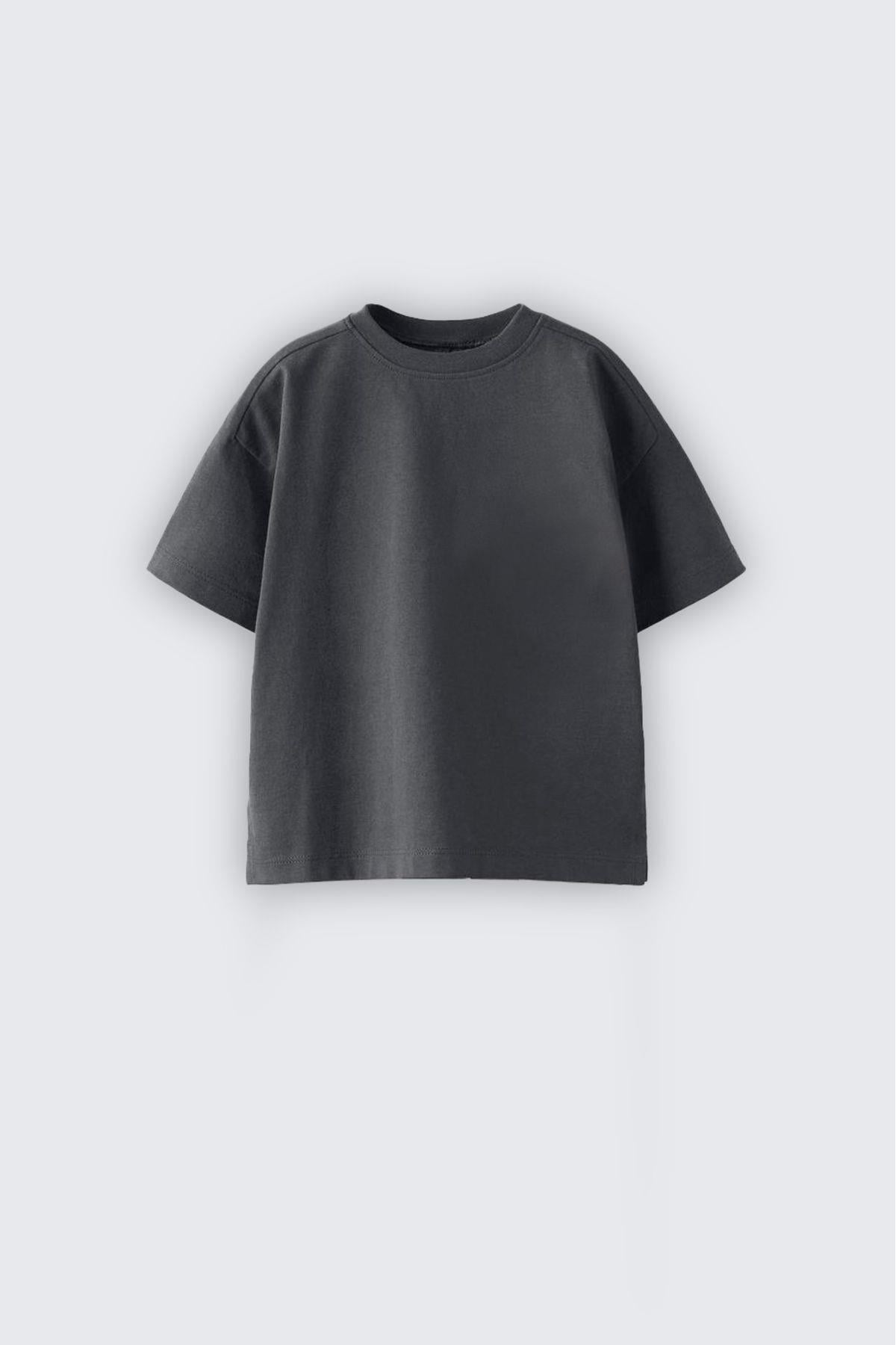 Yeni Sezon Unisex Çocuk Basic Kısa Kollu Pamuklu T-shirt