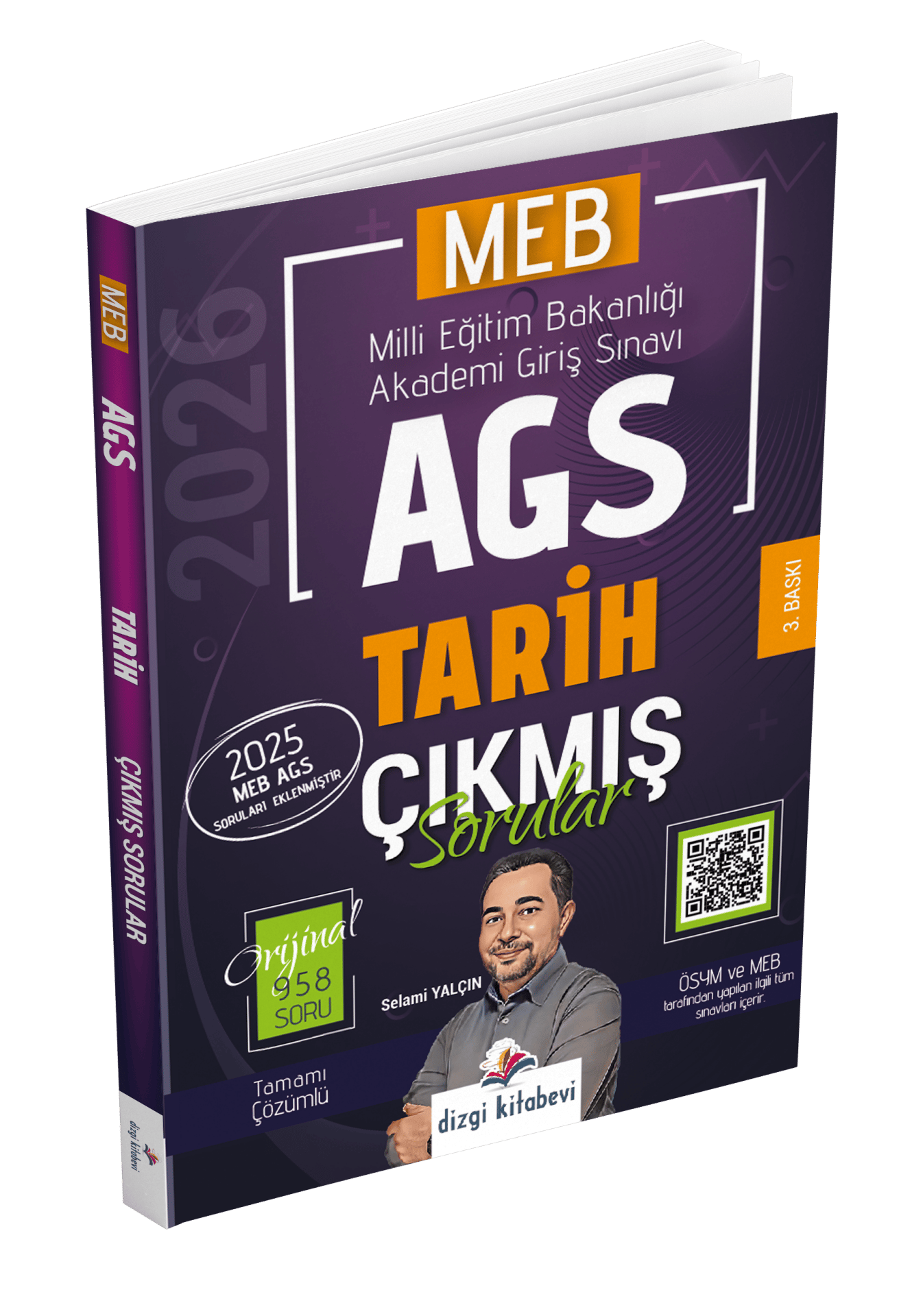 2026 MEB AGS Tamamı Video Çözümlü Tarih Çıkmış Sorular 3. Baskı Selami Yalçın Dizgi Kitap