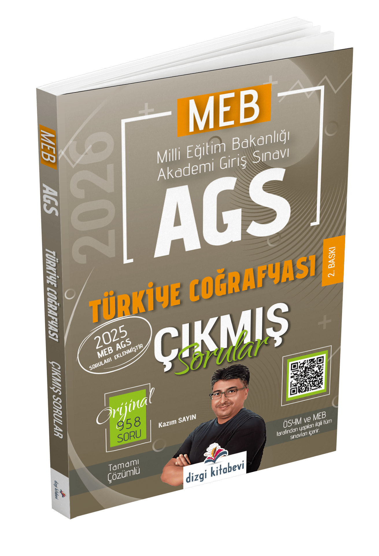 Dizgi Kitap 2026 MEB AGS Tamamı Video Çözümlü Türkiye Coğrafyası Çıkmış Sorular 2. Baskı Kazım Sayın