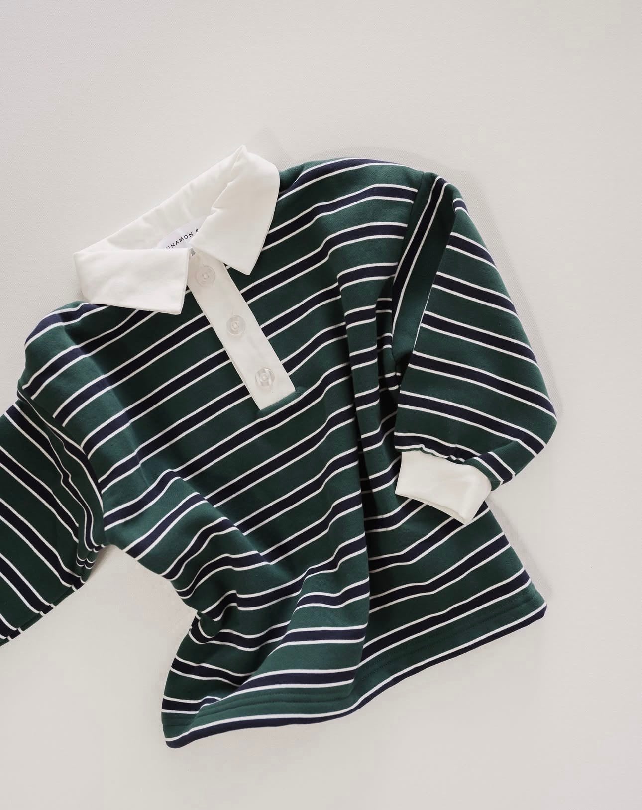 ÇİZGİLİ POLO YAKA SWEAT 