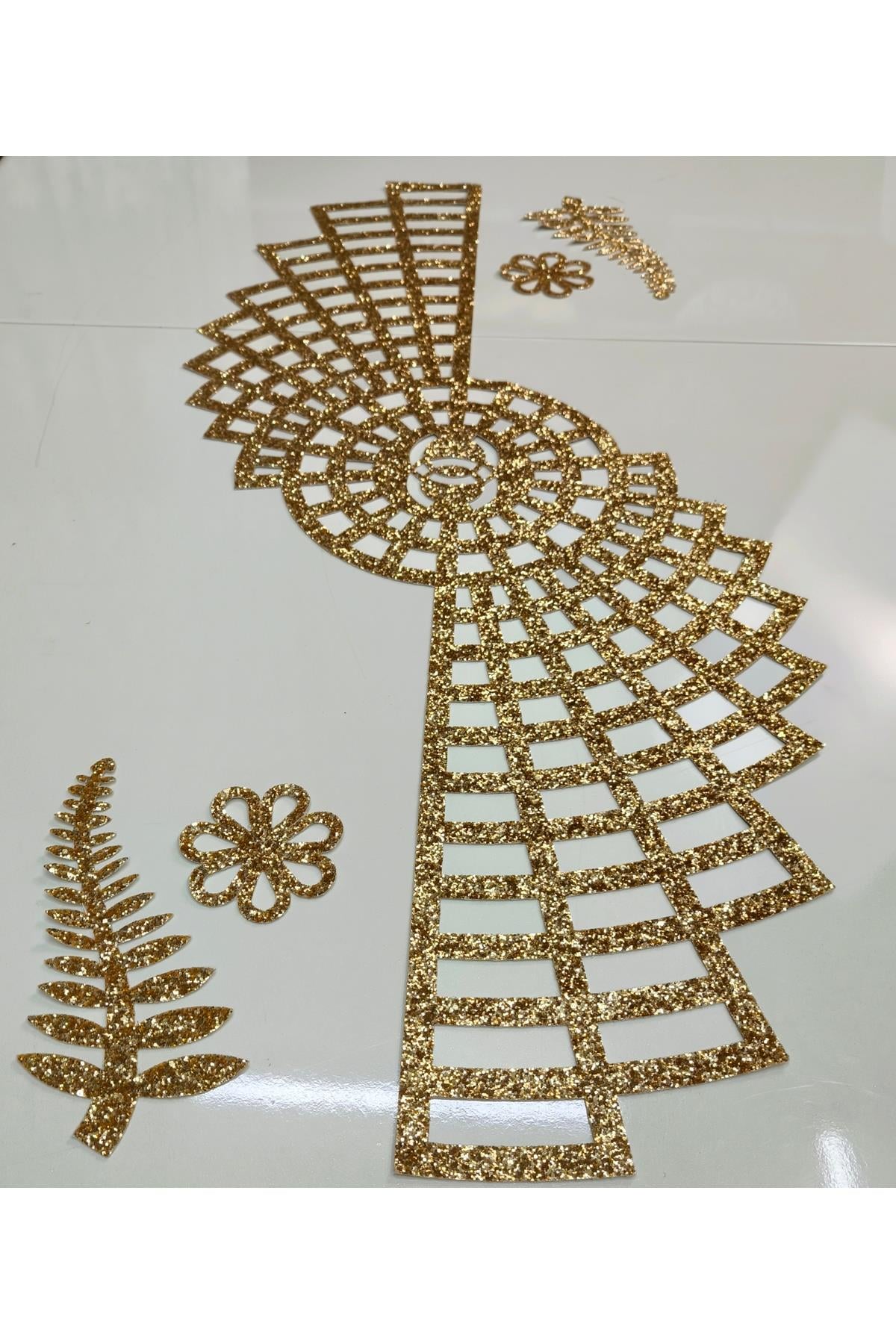 1 ADET RUNNER(100X38CM)/SUNİ DERİ/IŞILTILI/SİMLİ/SİMLERİ DÖKÜLMEZ