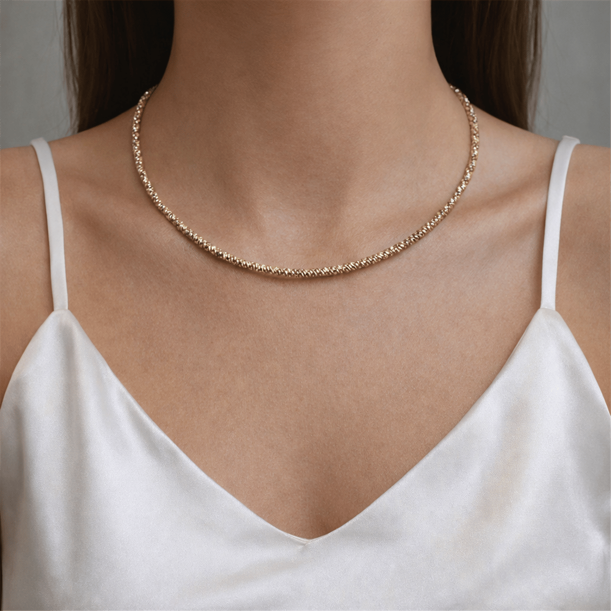 14 Ayar Gold Dorika Model Kolye 