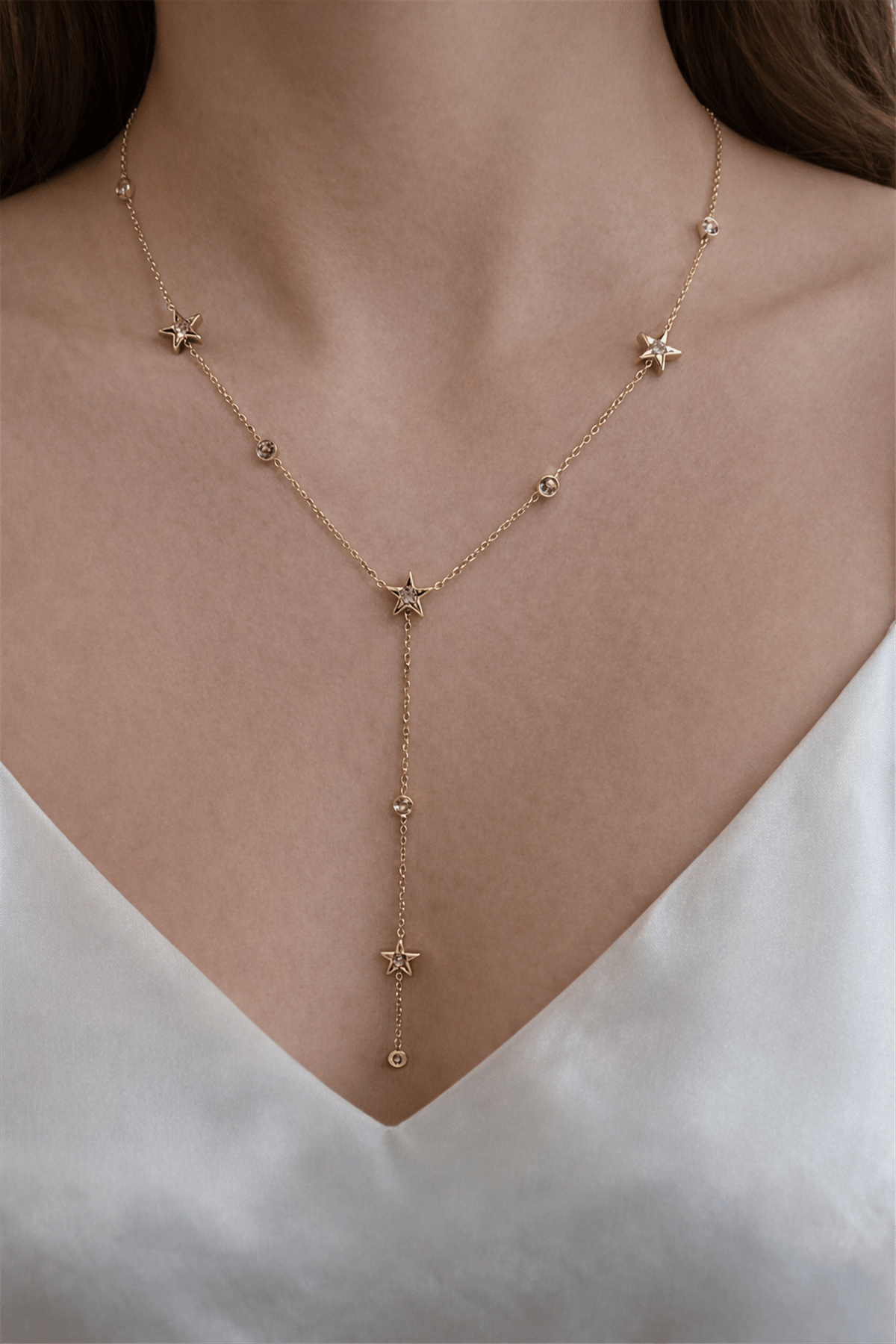Çelik Gold Yılzız Model Y Kolye 