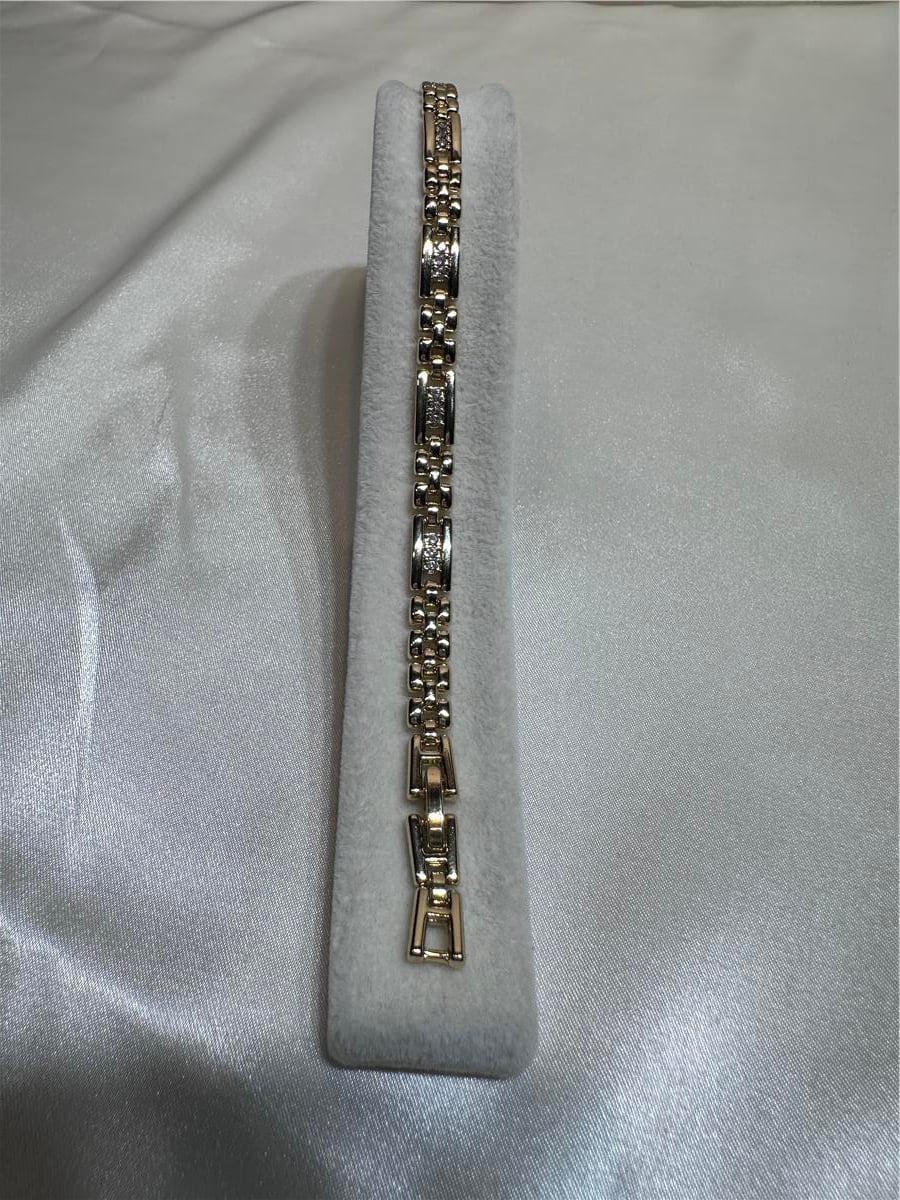 Gold Zirkon Taş İthal 14.K Mısır Model Bileklik 