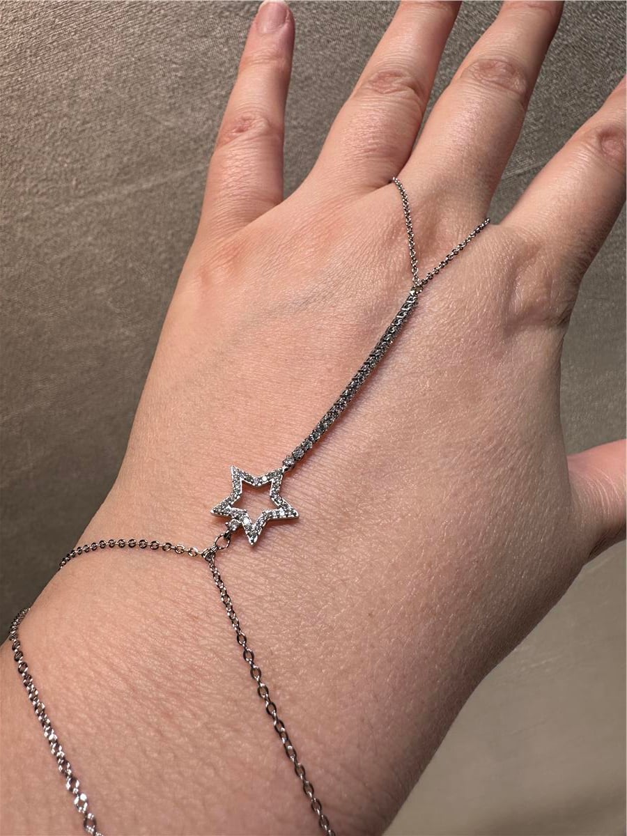 Gümüş Yıldız Model Zirkkon Taşlı Şahmeran 