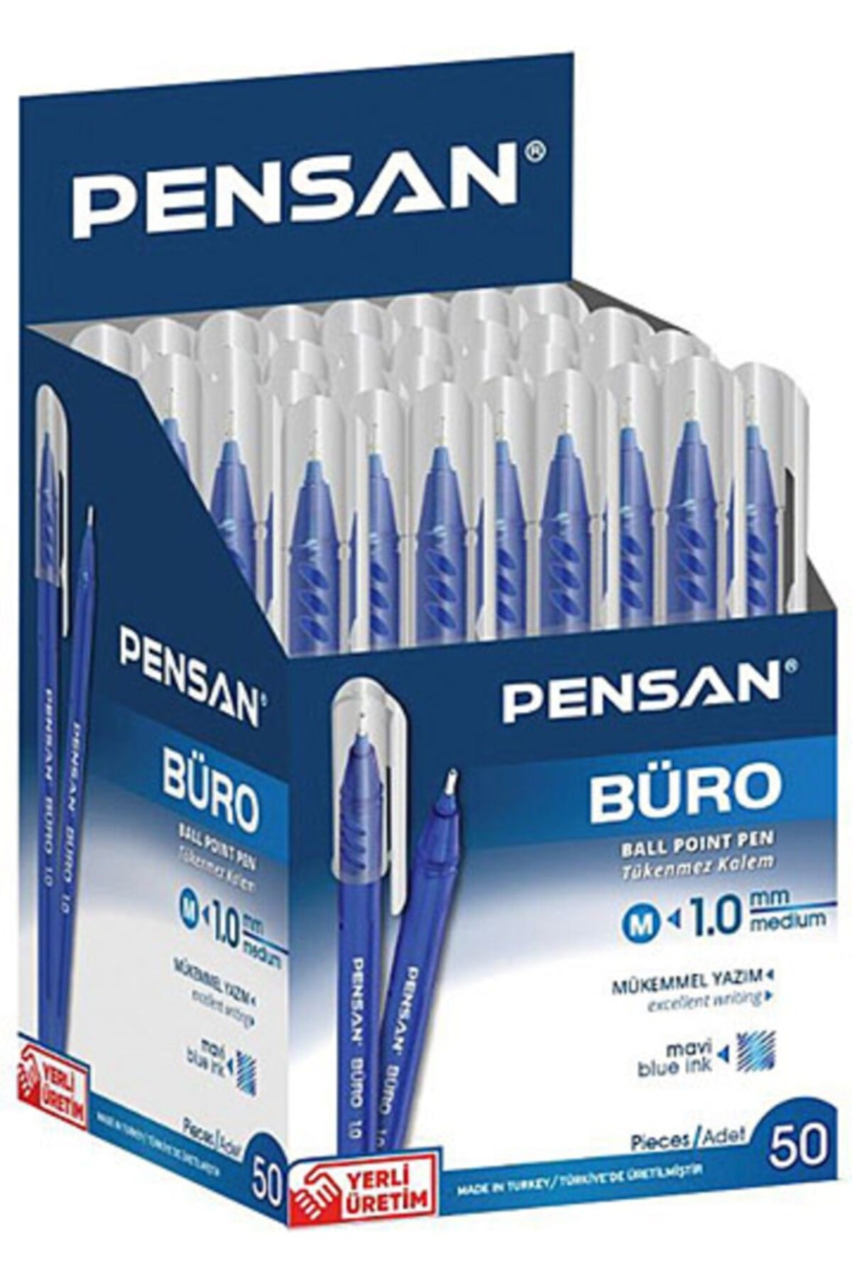 2270 Büro Tükenmez Kalem 1mm Mavi 25