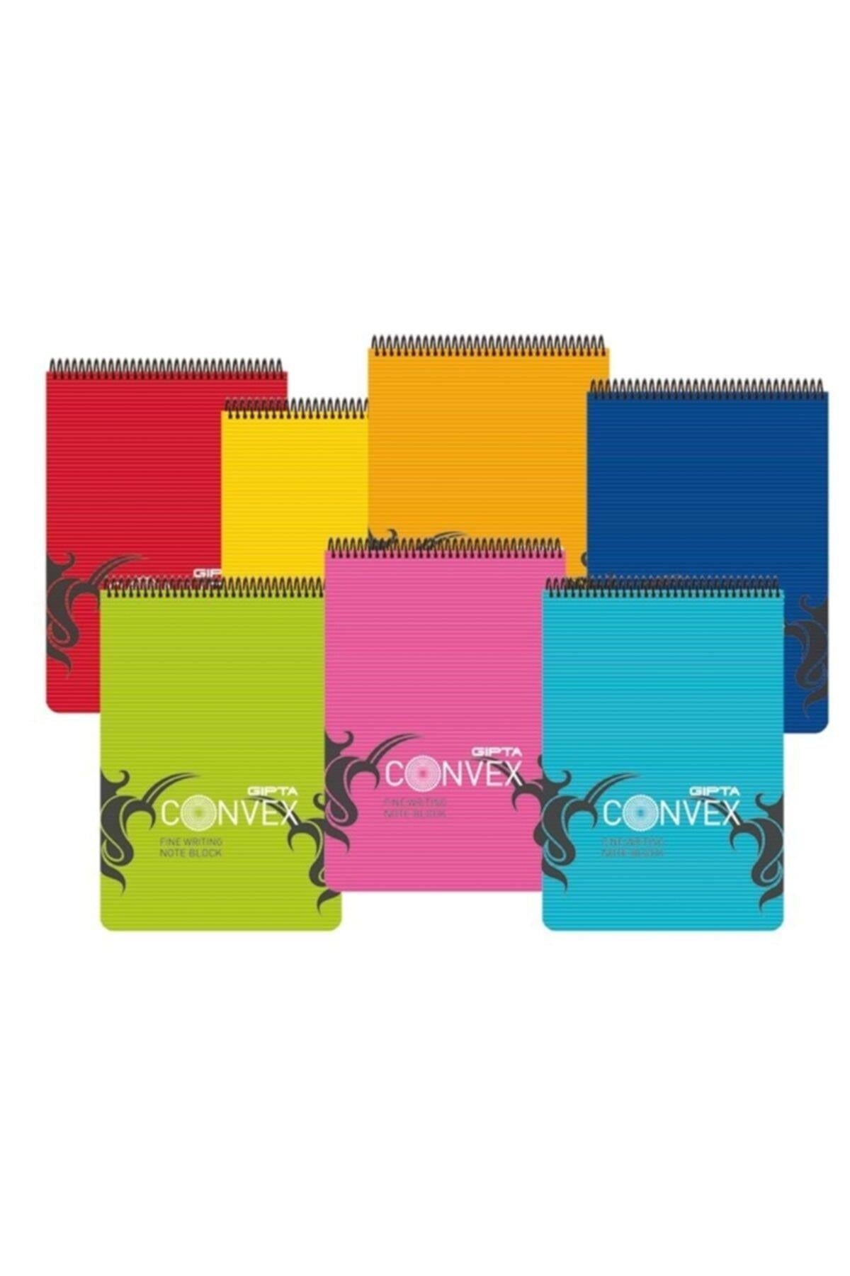 A5 Bloknot Convex Spiralli Plastik Kapak Çizgili 100 Yaprak 3-1395000-2181 (6 Lı Paket)