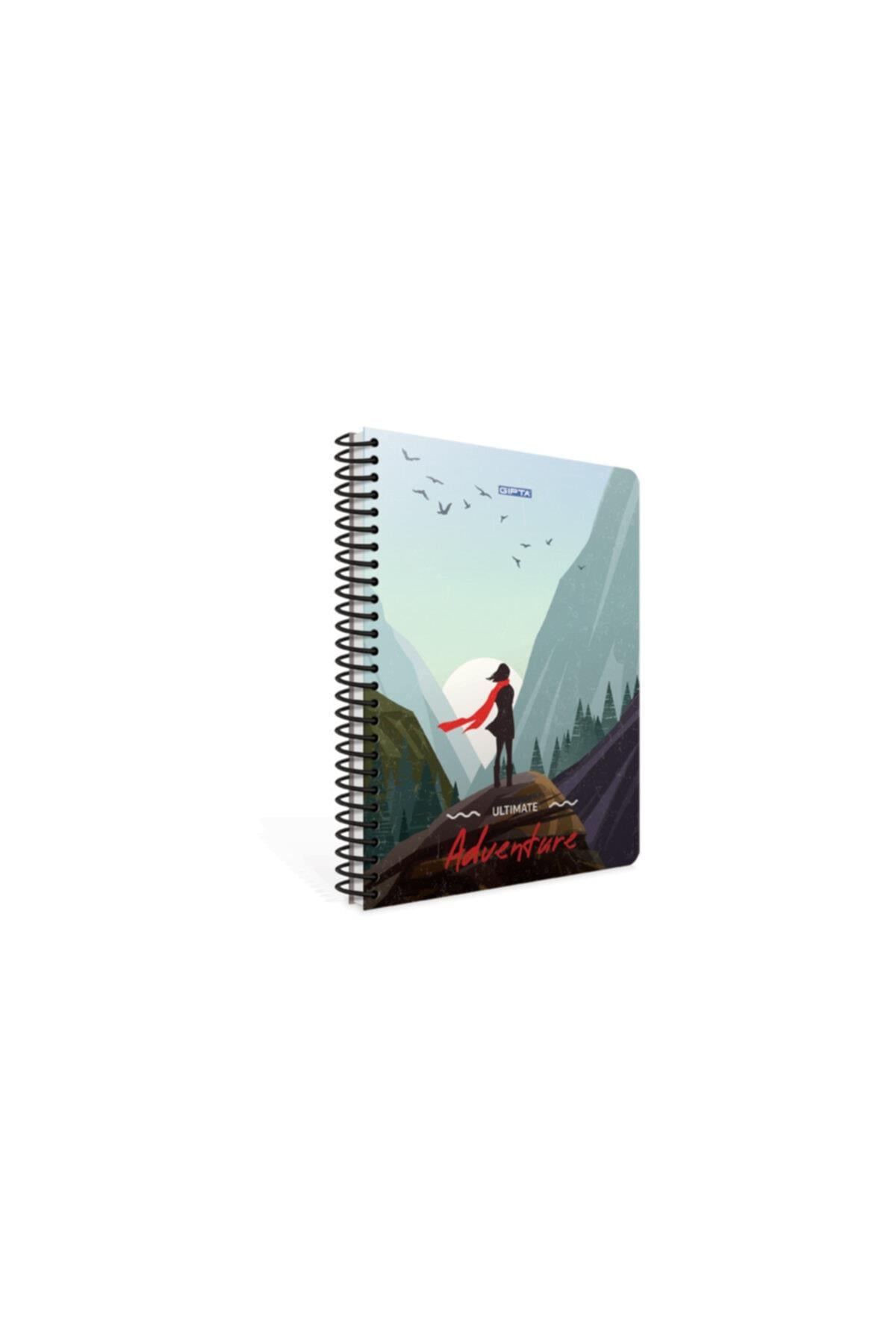 Adventure Spiralli Karton Kapak Defter 17x24cm 80 Yaprak Kareli (4 Lü Paket) 3848