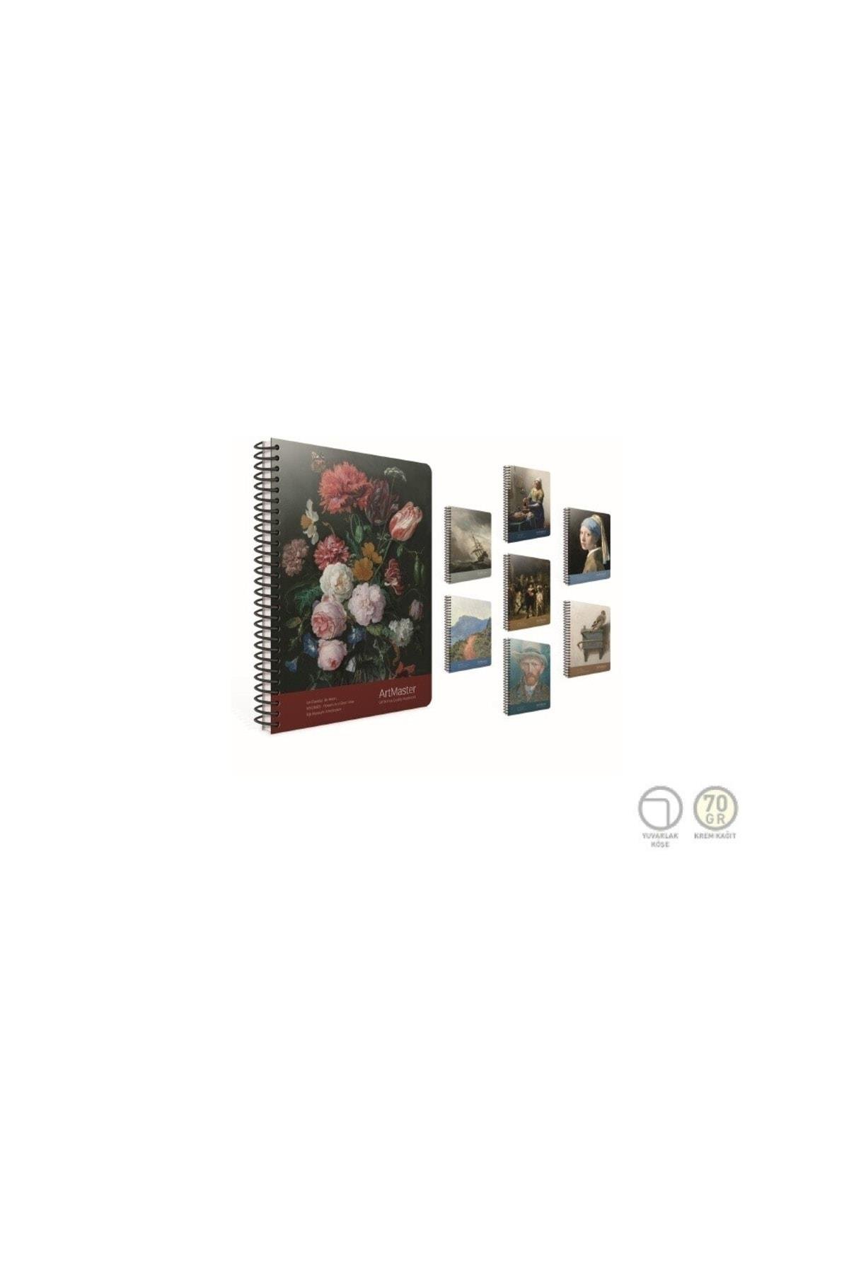 Art Master Spiralli Karton Kapak Defter A6 80 Yaprak Çizgisiz (6 Lı Paket) 6091