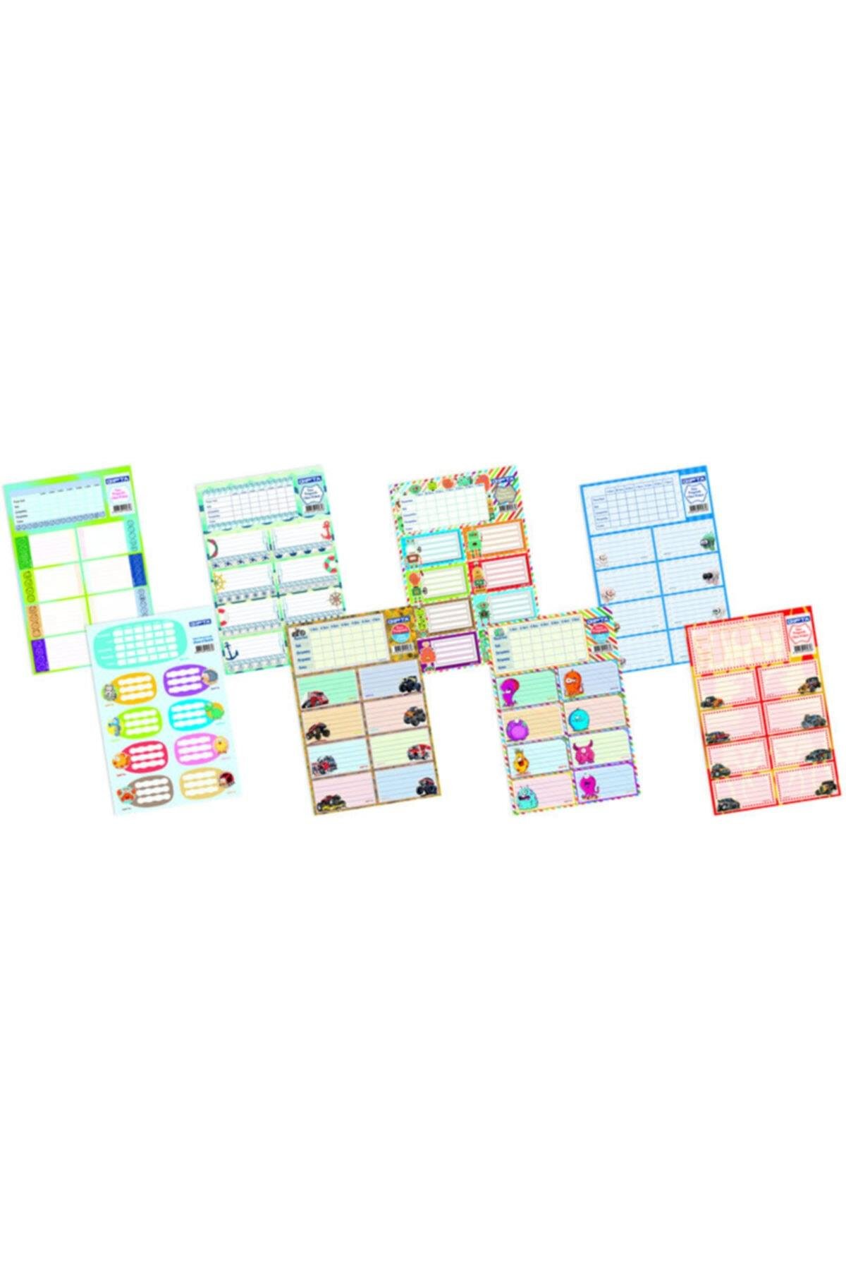 Boys Ders Programlı Okul Etiketi 16x24cm 3 Yaprak (2 Paket) 2940