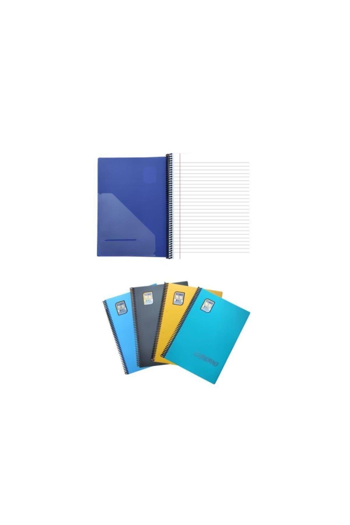 Chromo Spiralli Pp Kapak Defter A4 Çizgili 100 Yp 1491 4'lü