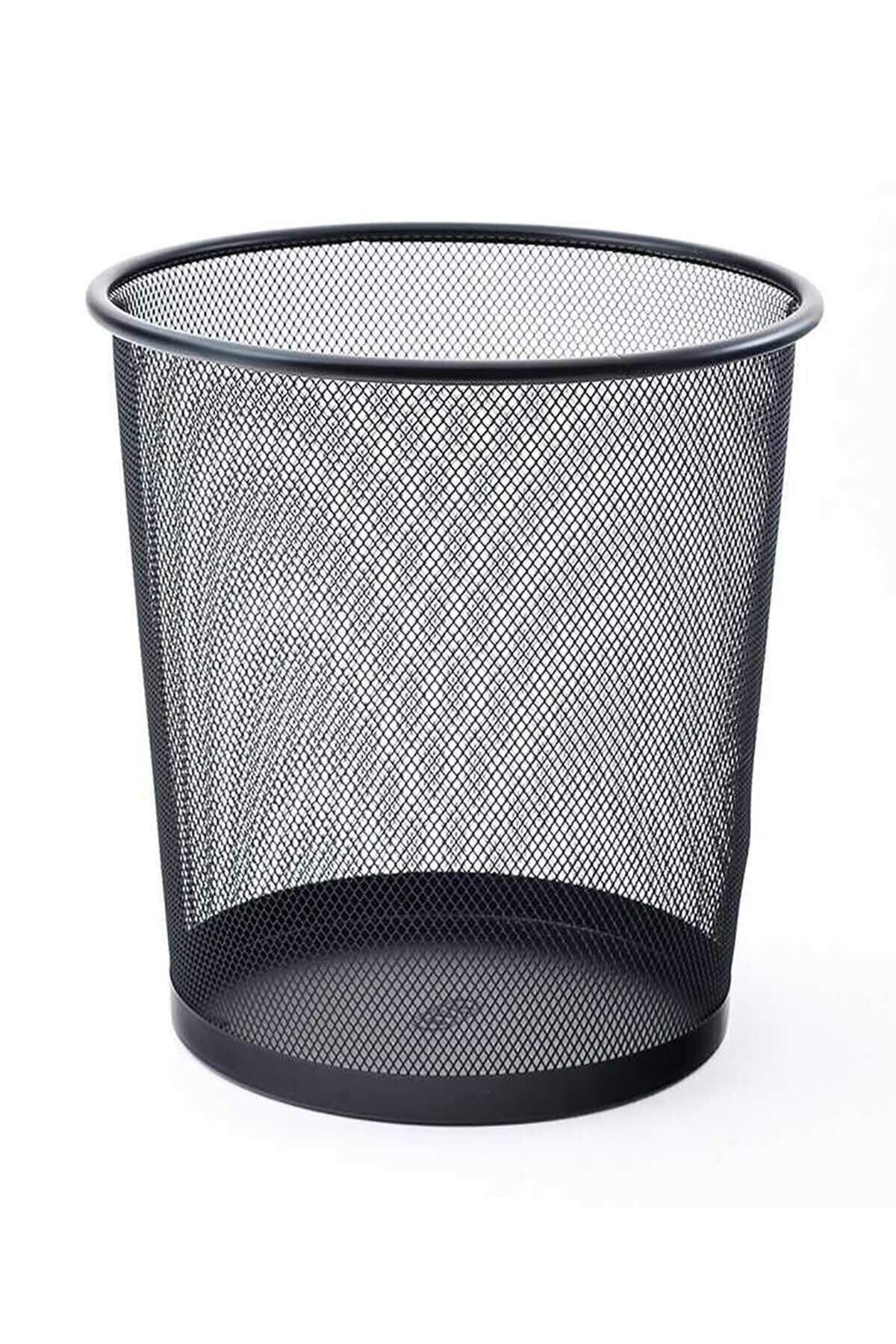 Çöp Kovası (metal) Tam Delikli 10 Litre ( Siyah )