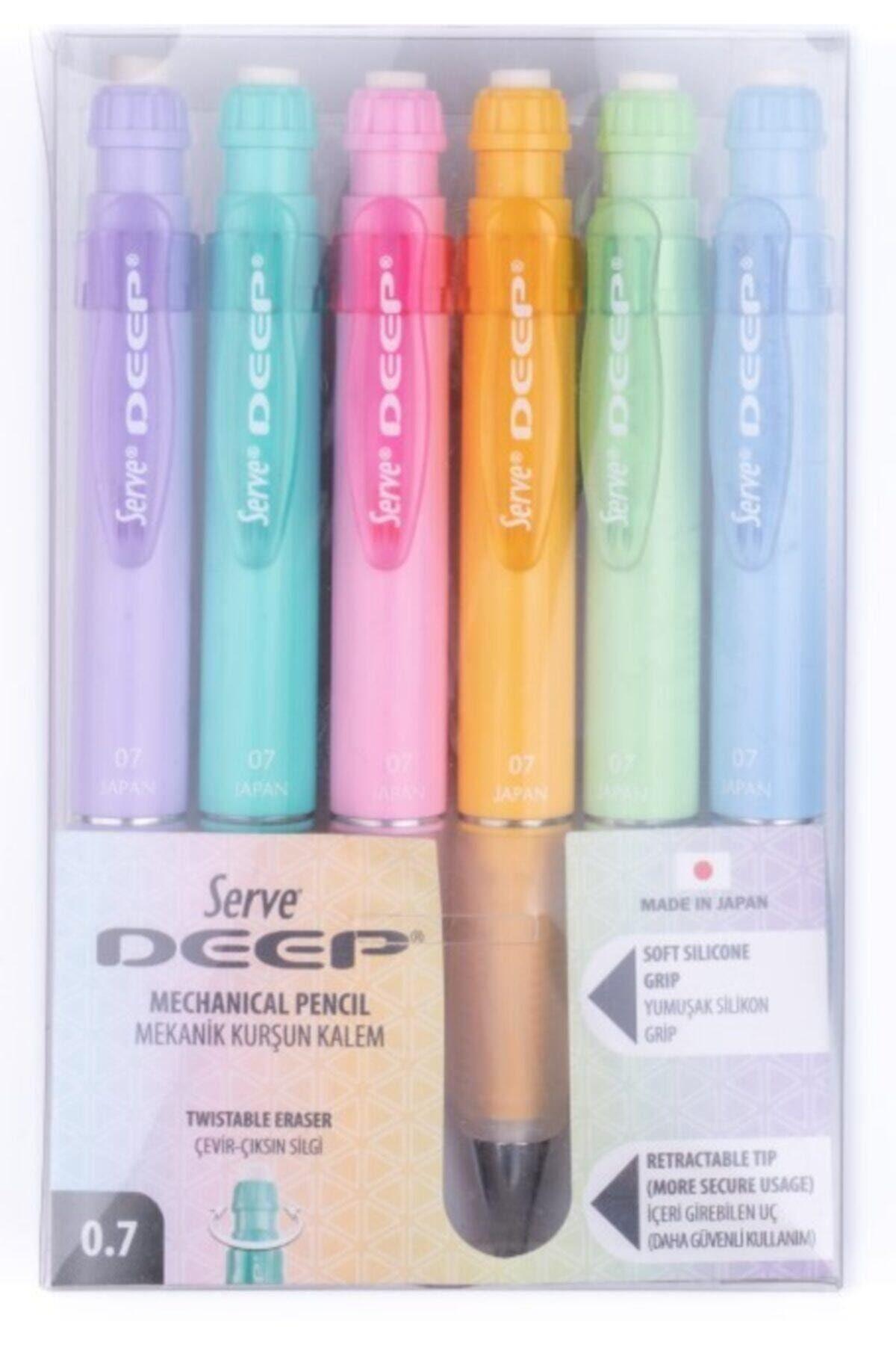 Deep 0.7 Mm Mekanik Kurşun Kalem Pastel 6'lı Set