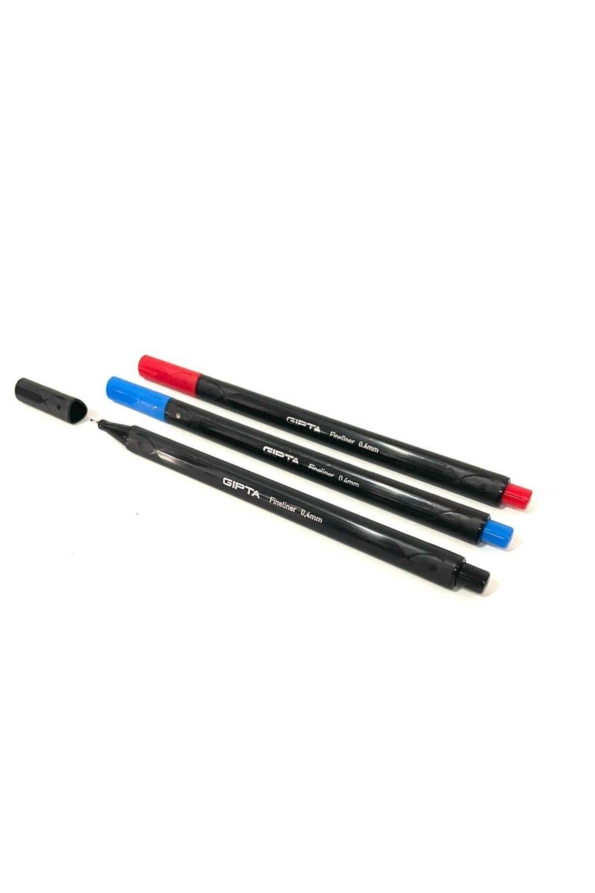 Fineliner 0.4 Mm Ince Uçlu Yazı Kalemi 3 'lü Set