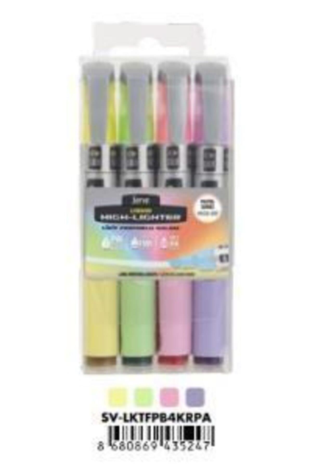 Fosforlu Kalem Likit 4 Renk Pastel Sv-lktfpb4krpa