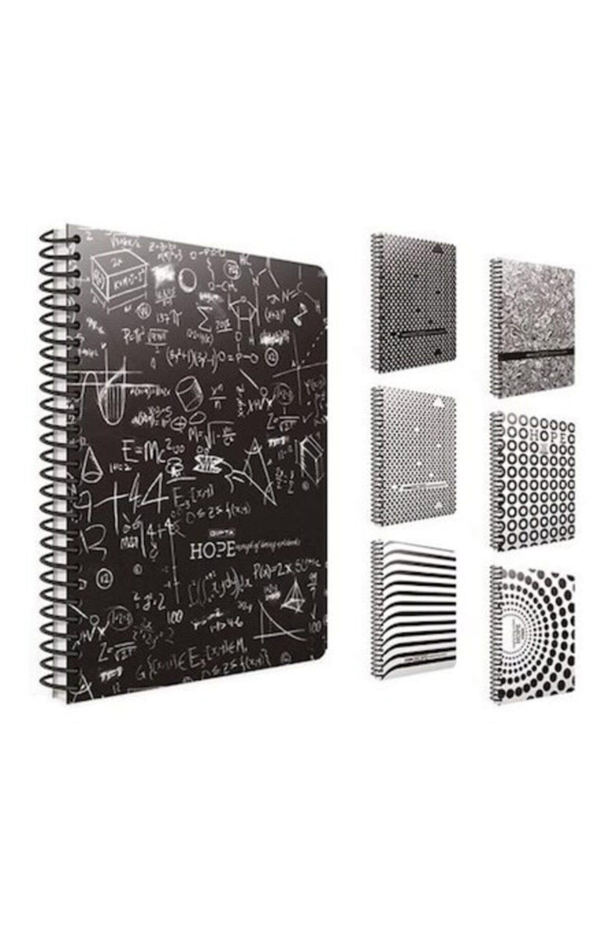 Hope Spiralli Karton Kapak Defter 18,5x26 80yp Kareli