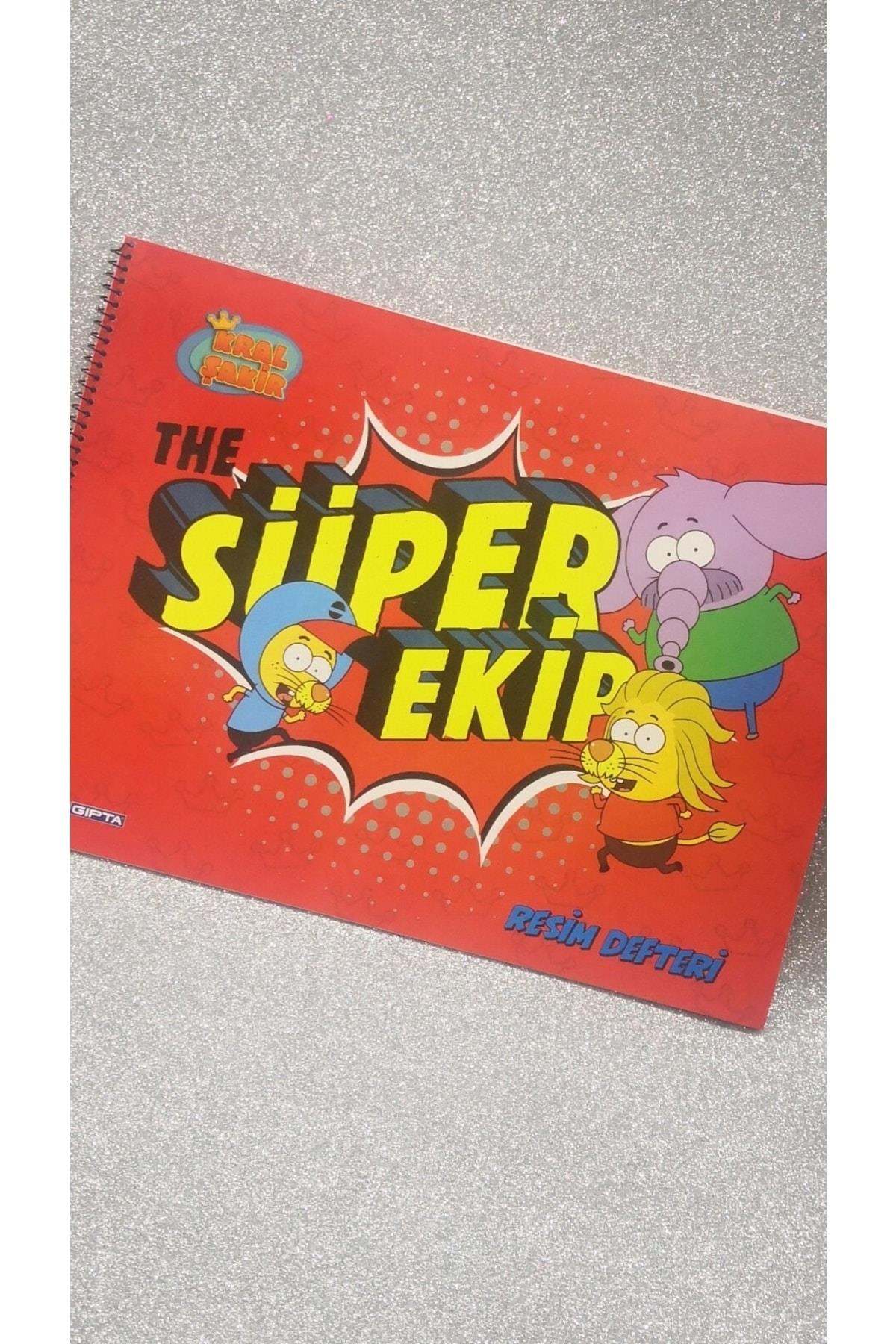 Kral Şakir Kırmızı Karton Kapak Spiralli Resim Defteri 25cmx35cm 15yaprak