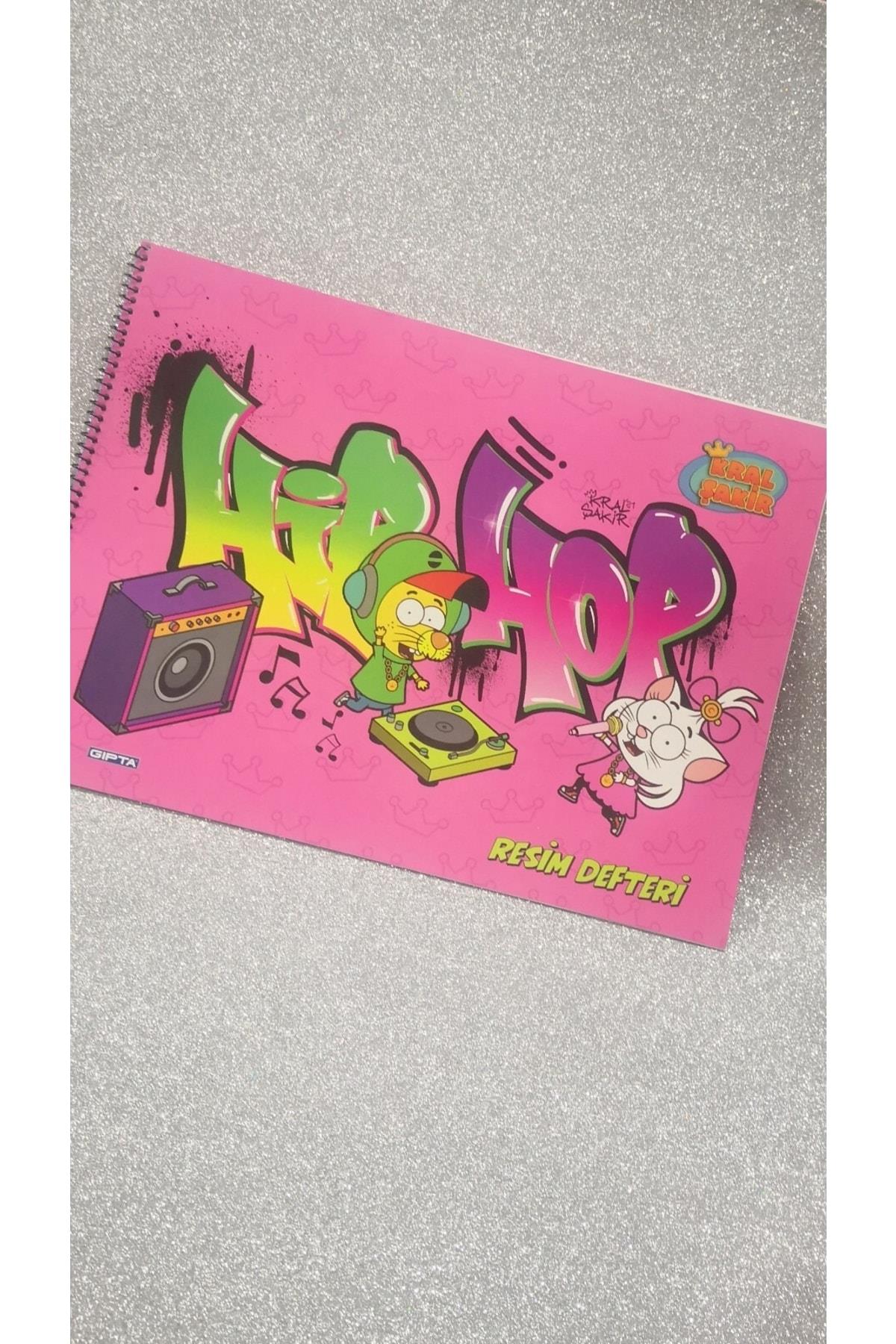 Kral Şakir Pembe Karton Kapak Spiralli Resim Defteri 25cmx35cm 15yaprak