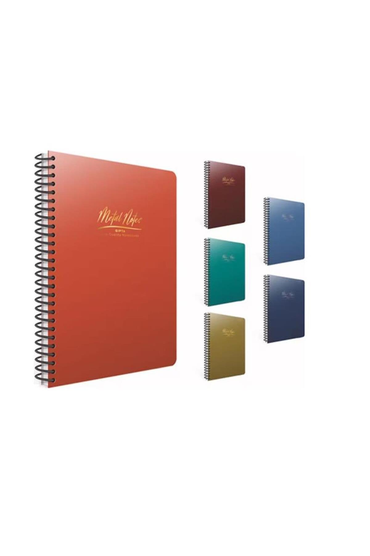 Metal Notes Defter Spiralli Plastik Kapak 17x24 80 Yaprak Kareli