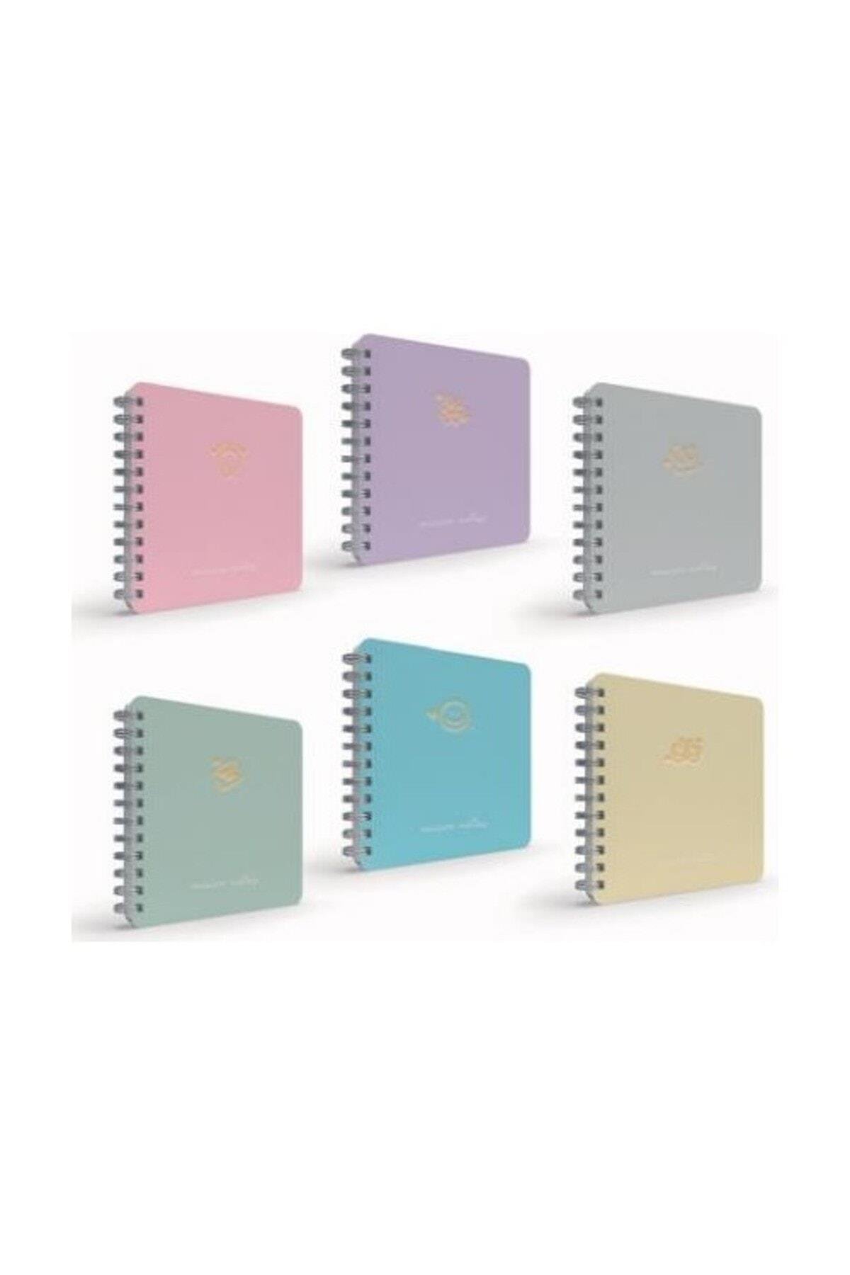 Micro Notes Spiralli Sert Kapak Not Defteri 16X16Cm 100 Yaprak Kareli 6440 (Karışık Renk 1 Ade
