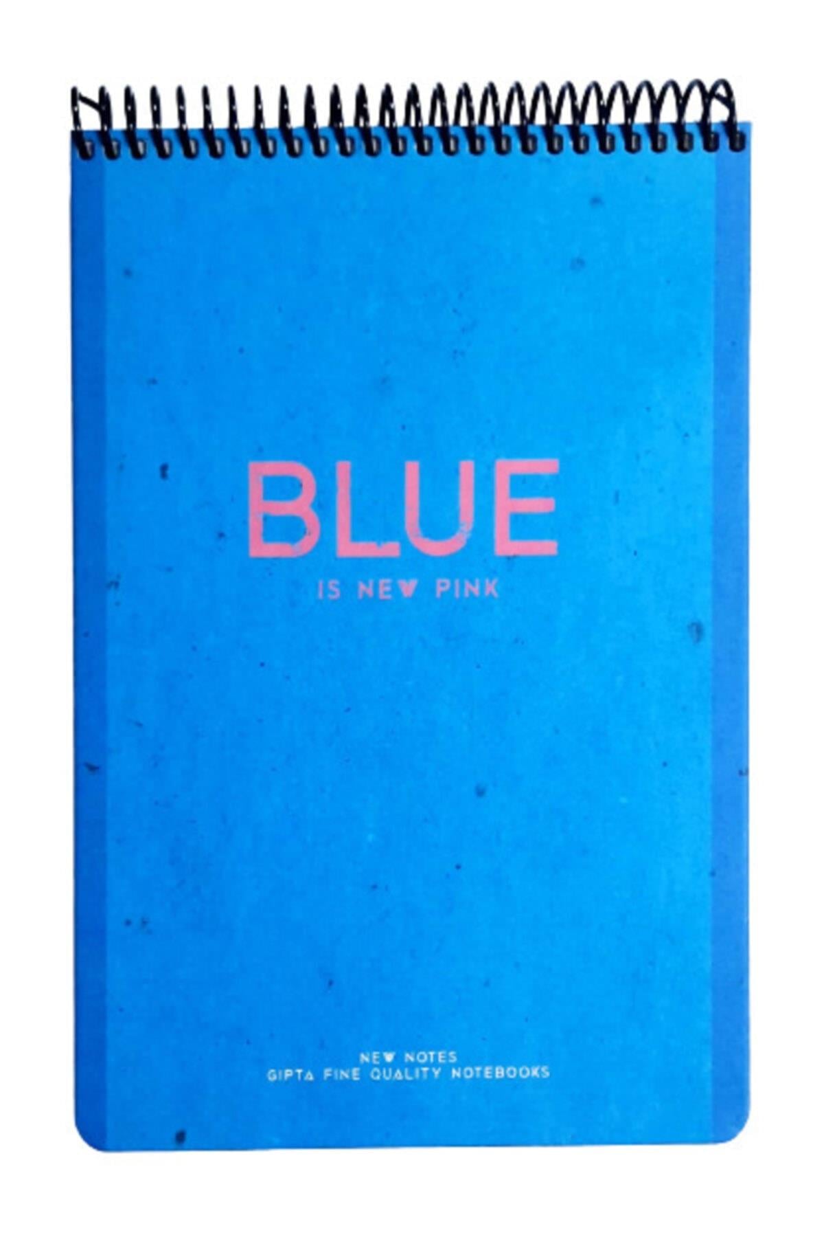 New Notes Blue Is New Pink Spiralli Sert Kapak 100 Yaprak 17x24 Çizgisiz
