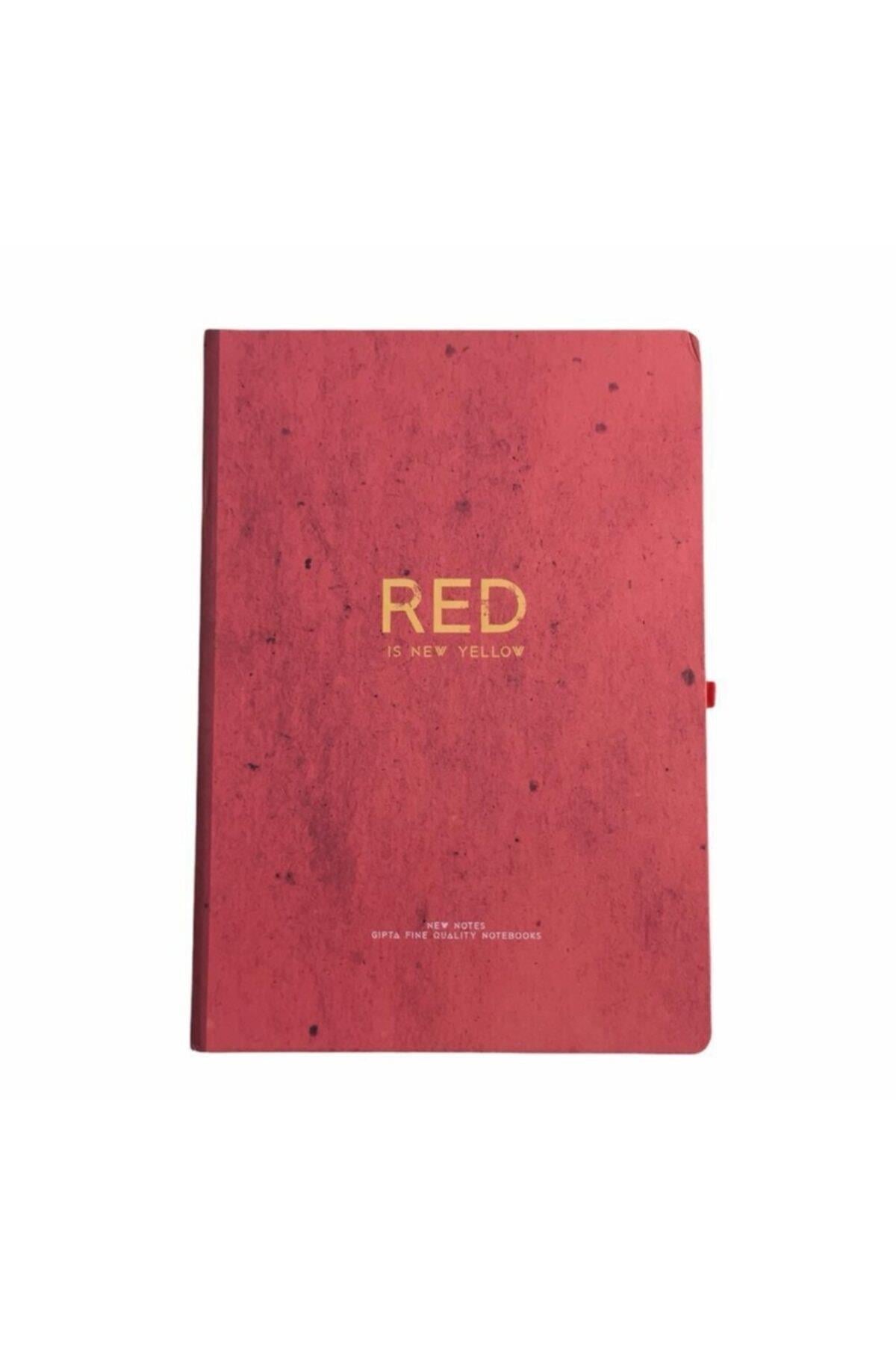 New Notes Red Is New Yellow Ciltli Sert Kapak 120 Yaprak 17x24 Çizgili Defter