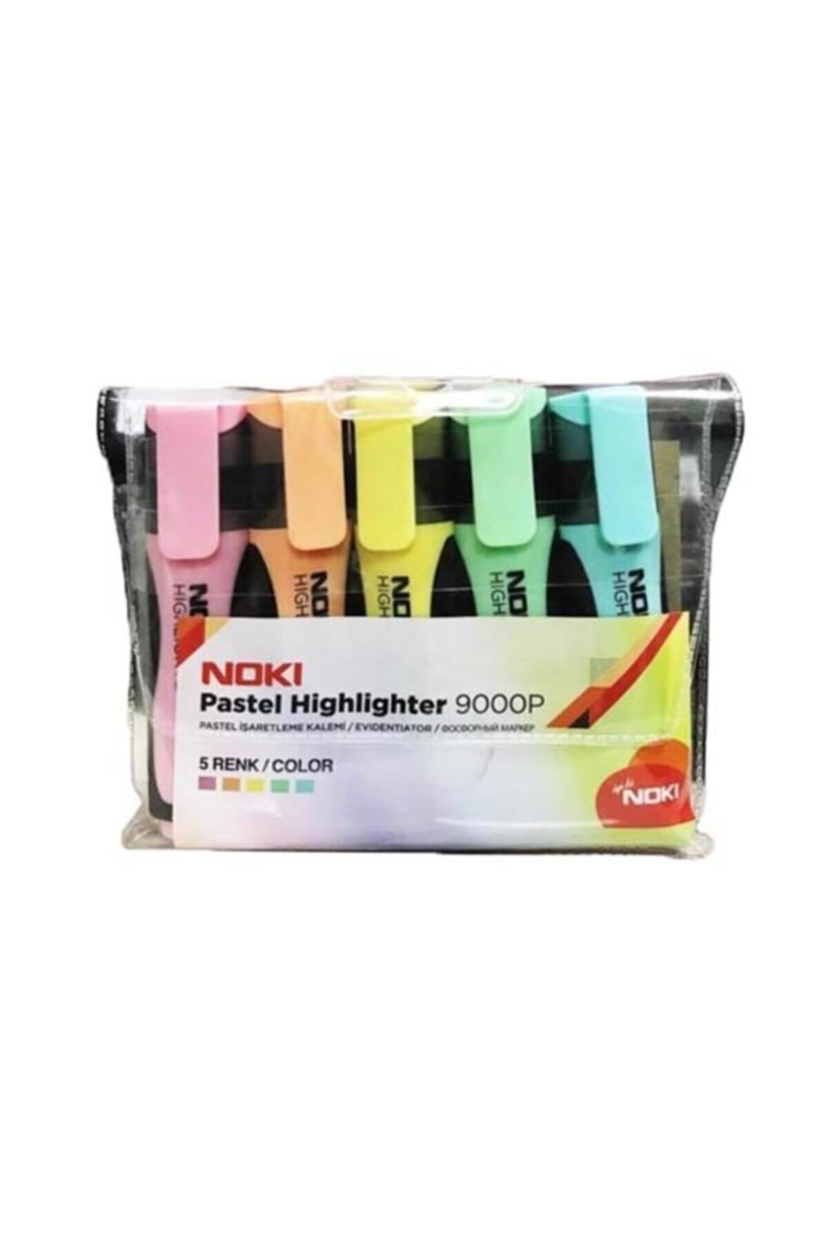 Pastel Highlighter 9000p 5'li Işaretleme Kalemi Nokı