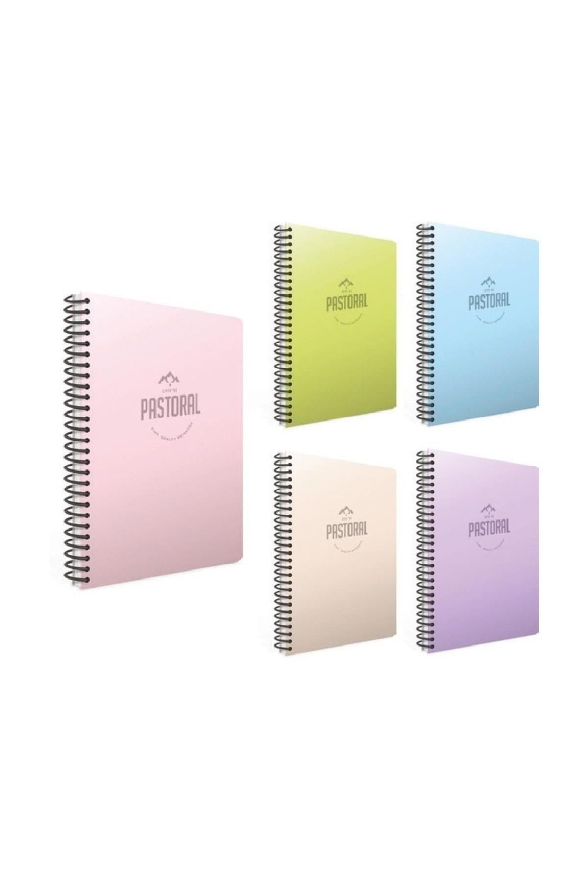 Pastoral Spiralli Plastik Kapak Defter A4 96 Yp Çizgisiz 3246