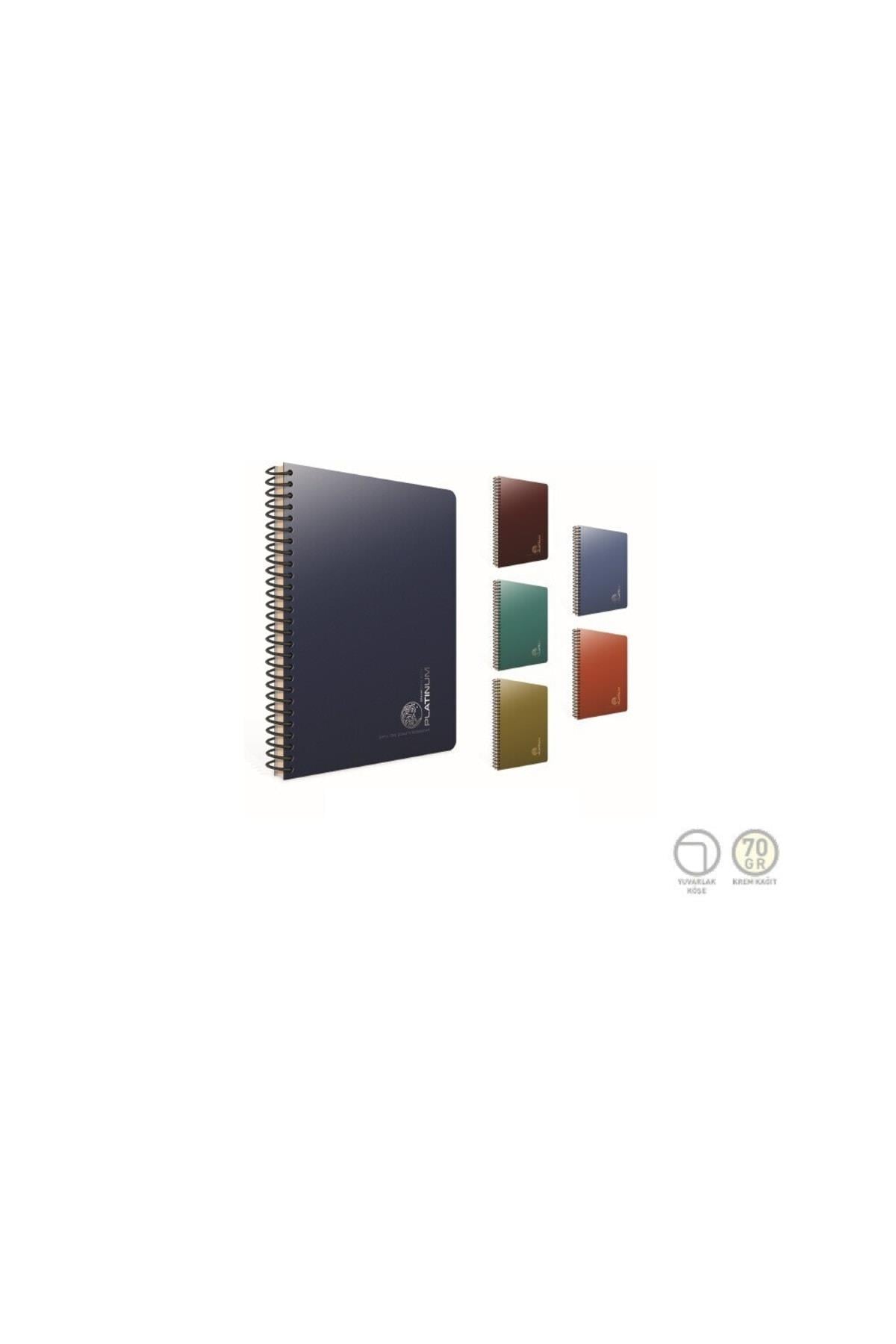 Platinum Spiralli Plastik Kapak Defter 17x24cm 100 Yaprak Çizgili (4 Lü Paket) 5692