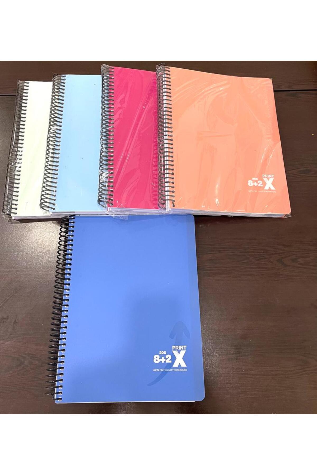 PRINT-X SPRİALLİ SEPERATÖRLÜ PP. KAPAK DEFTER A4 200 YP. 8+2