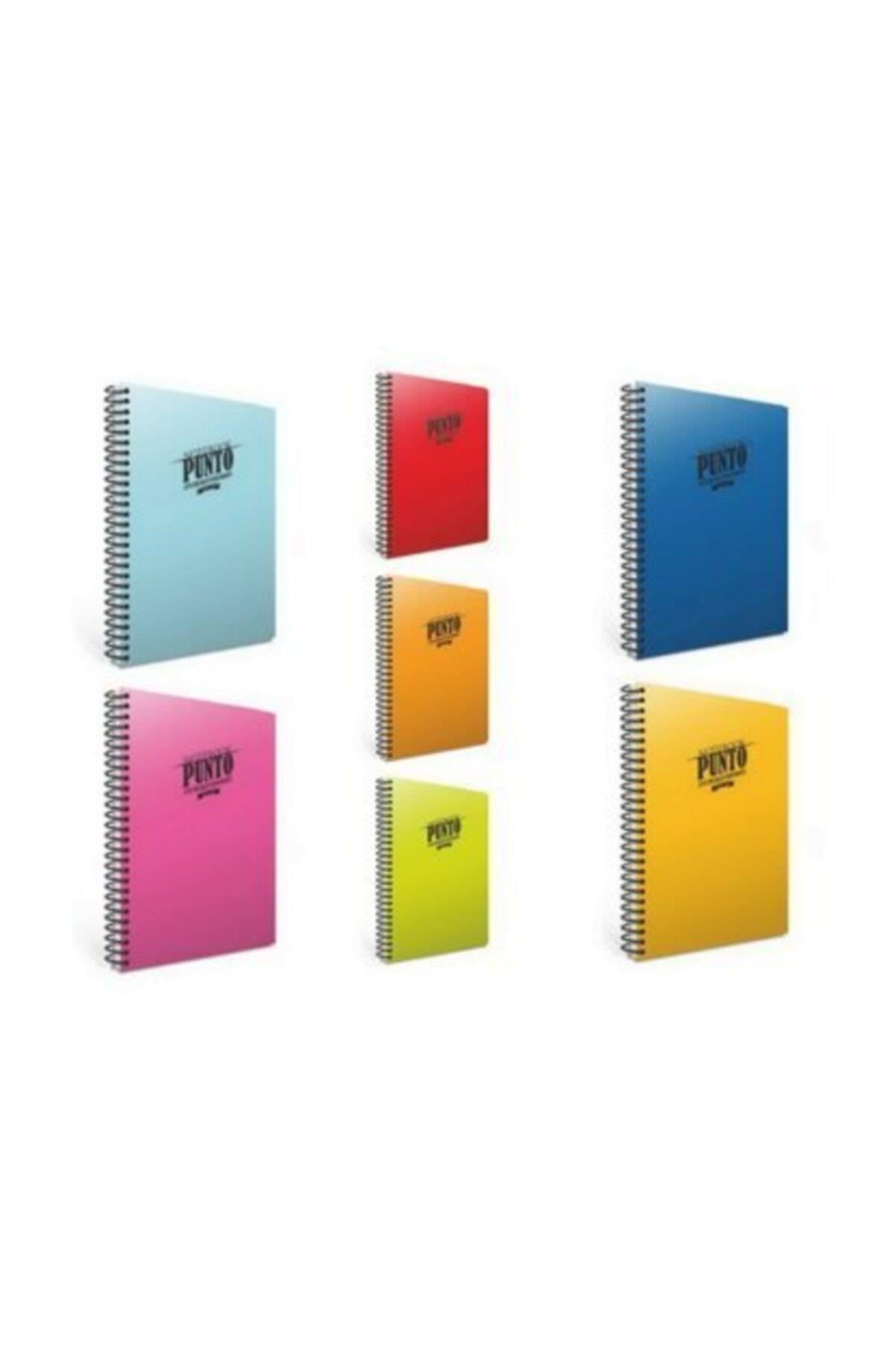Spiralli Defter Punto Plastik Kapak Kareli 120 Yaprak A4 3-6539 (6 Lı Paket)