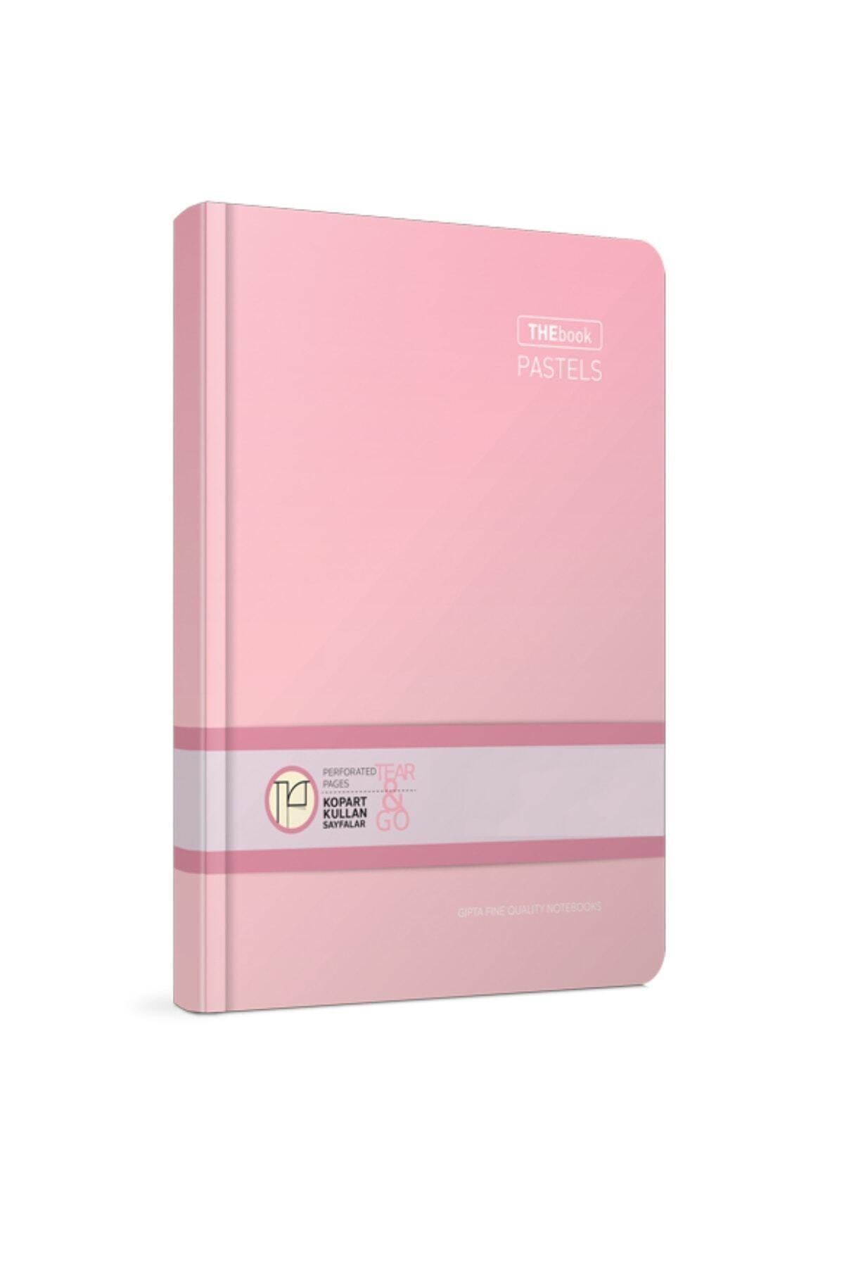 Thebook Pastel 17x24 cm 120 Yaprak Kareli Pembe Renk