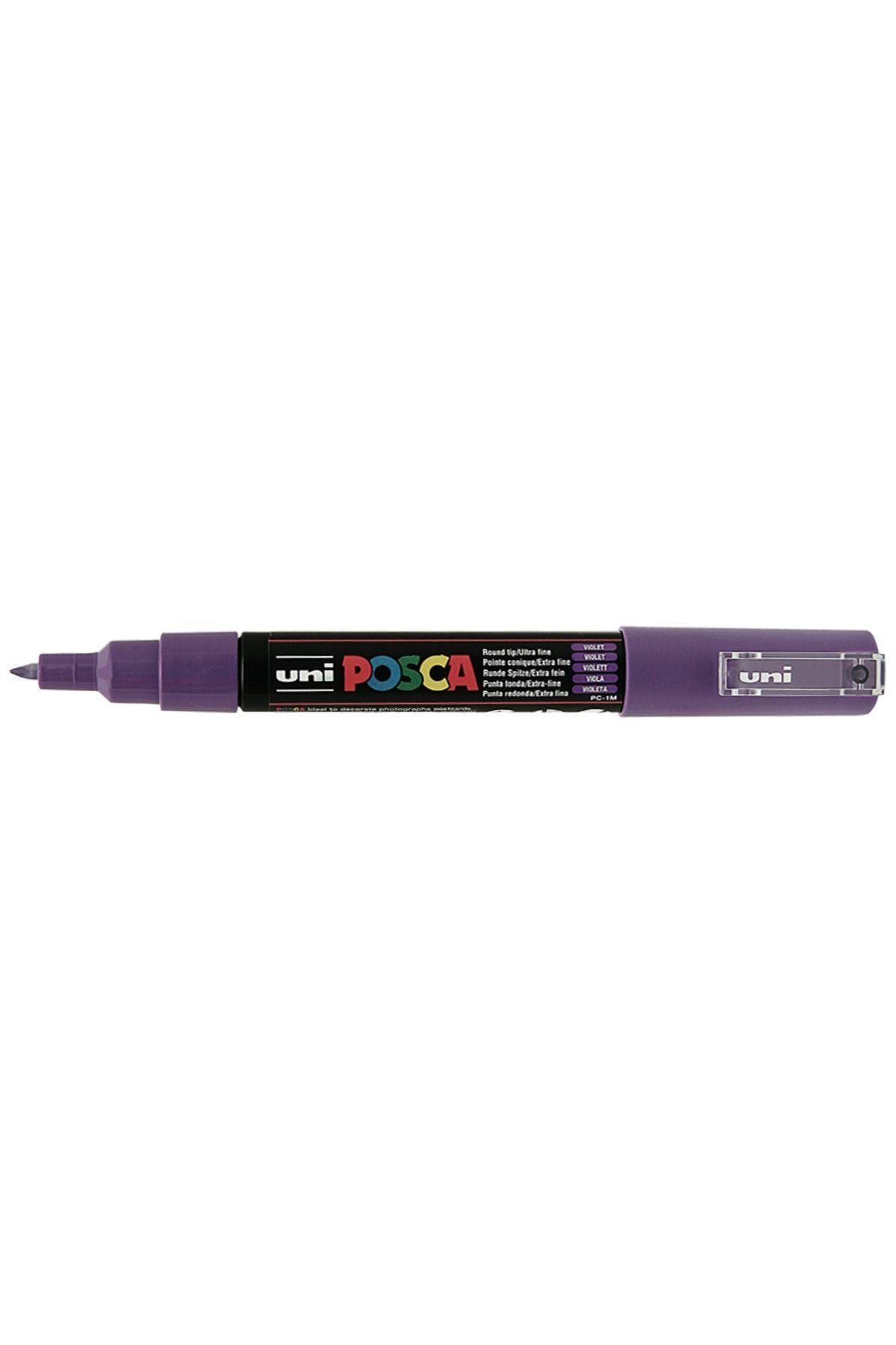 UNIBALL POSCA 0.7 MM MARKÖR KALEM MOR