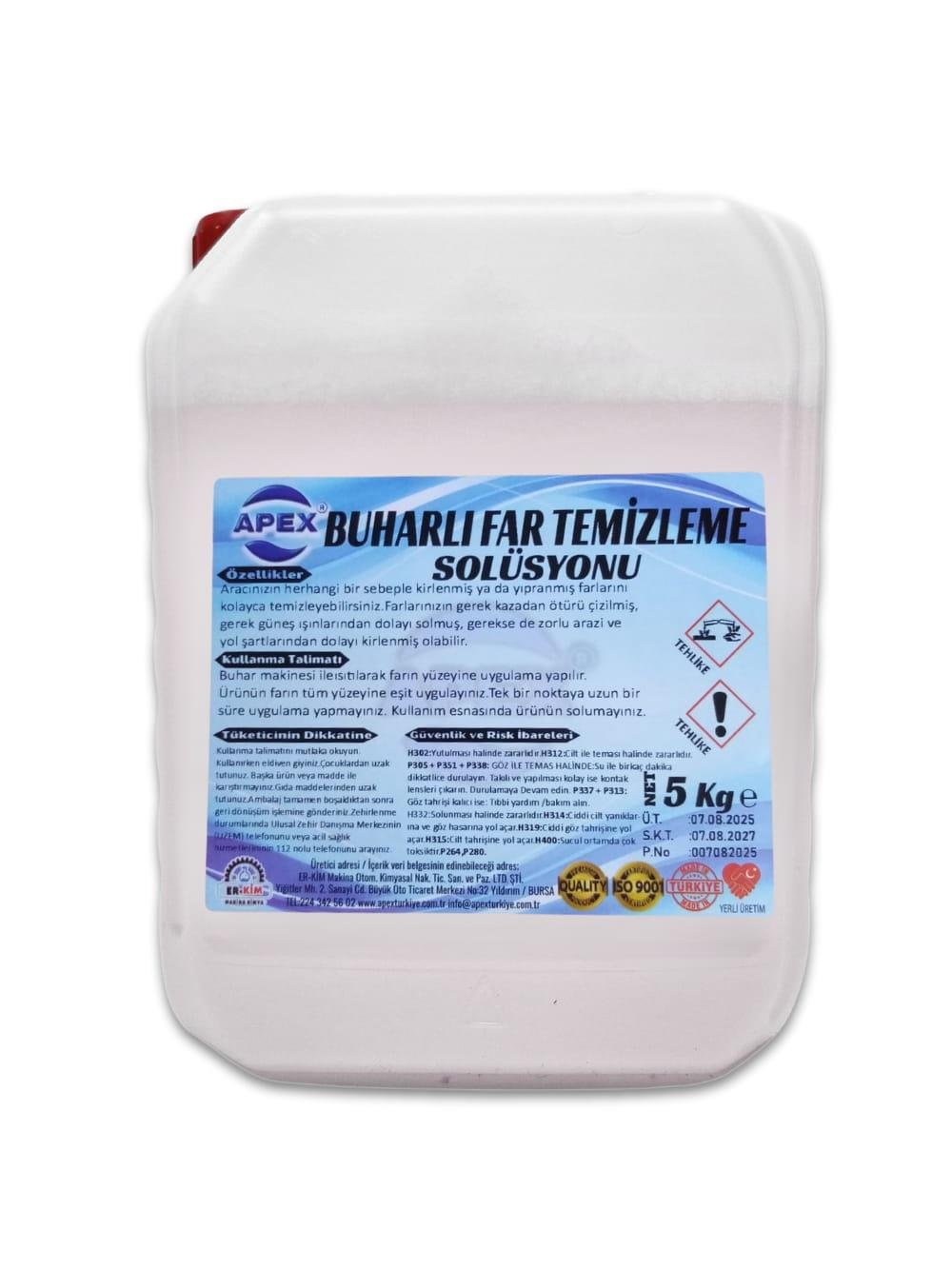 Buharlı Far Temizleme ve Parlatma Sıvısı 5 Kg – Kloroform Uyumlu