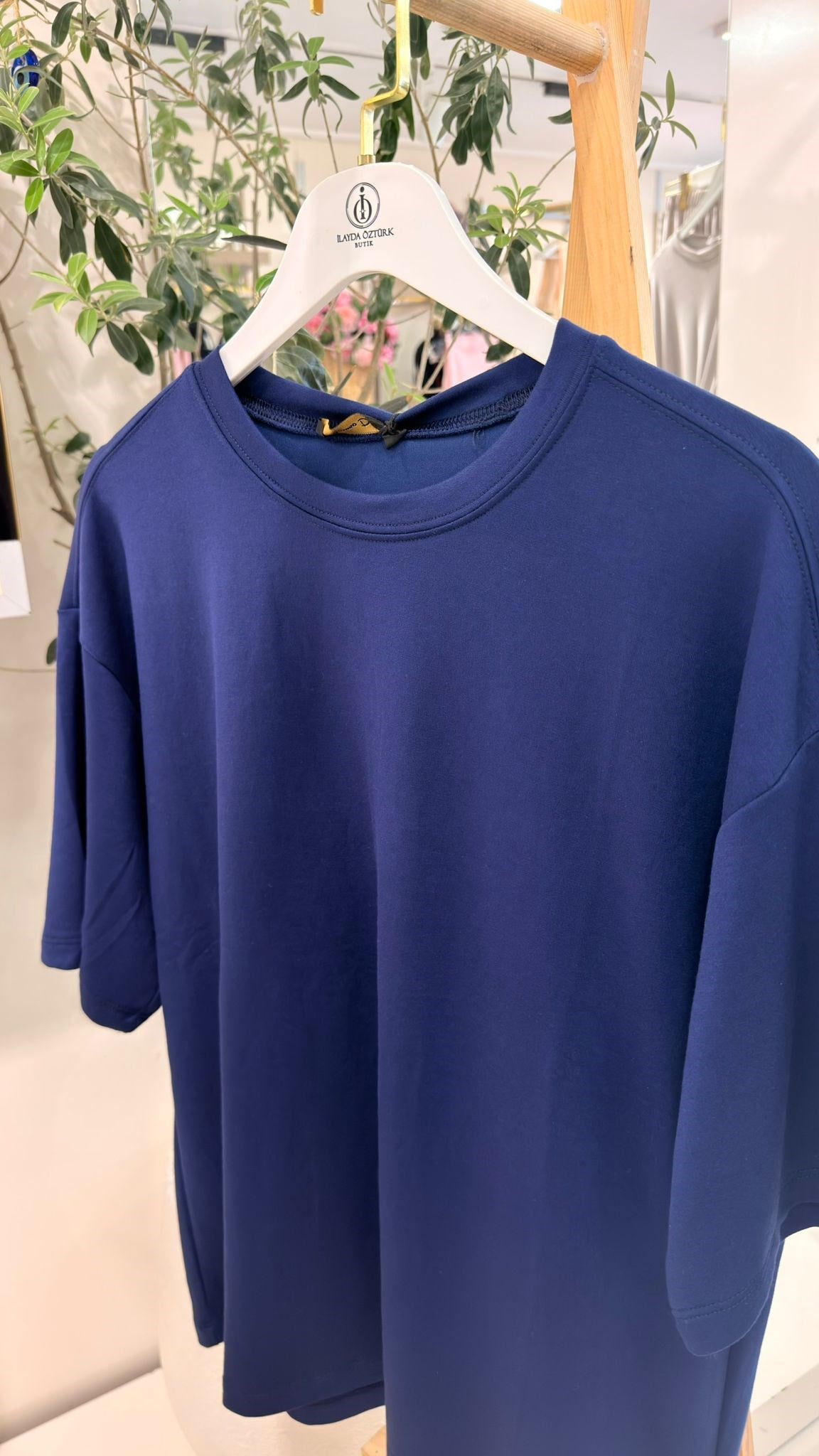 Basic Modal T-shirt Lacivert