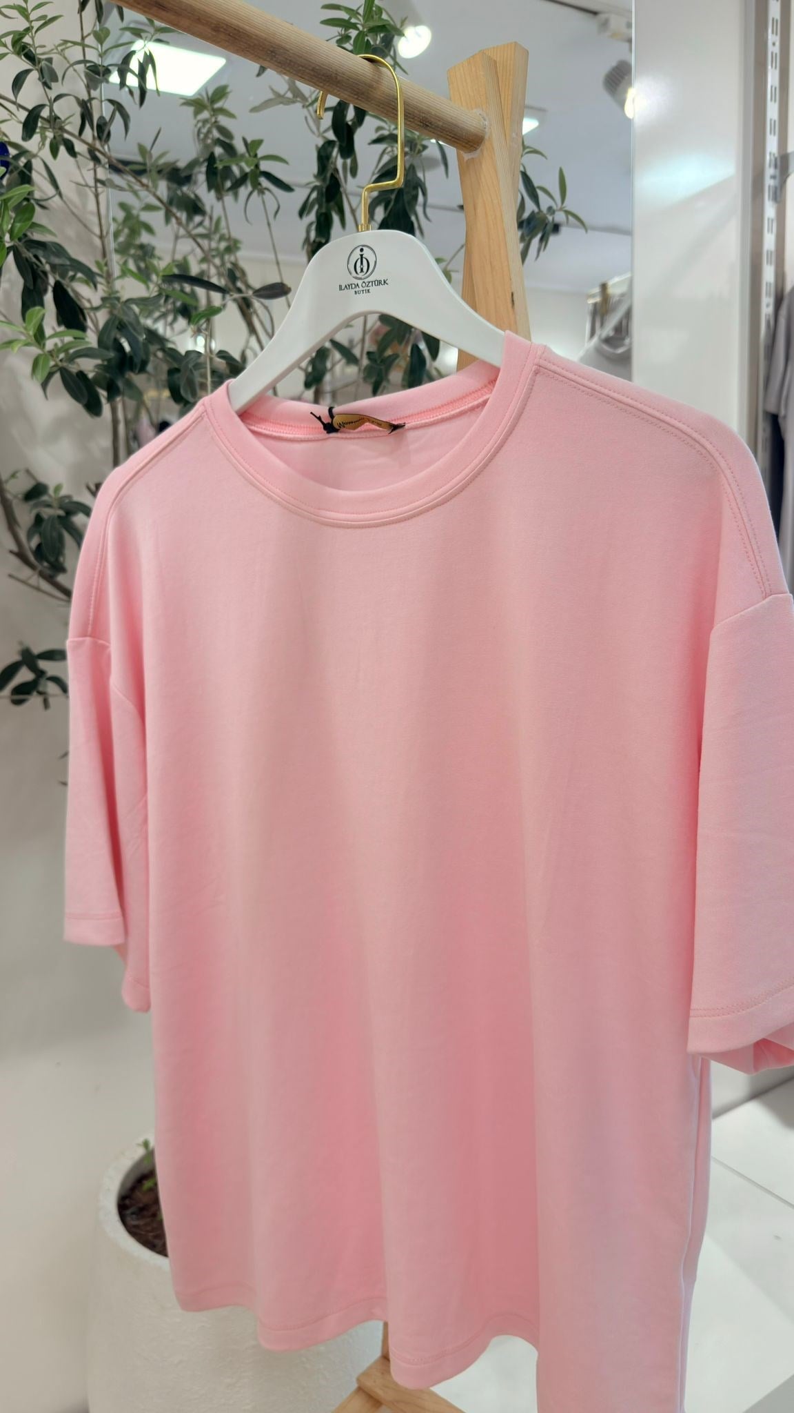 Basic Modal T-shirt Pembe