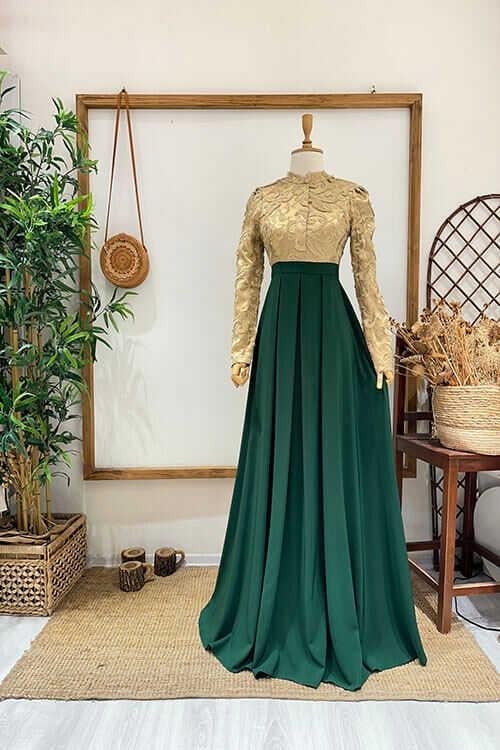 DANTEL PİLELİ ELBİSE Pınarsems